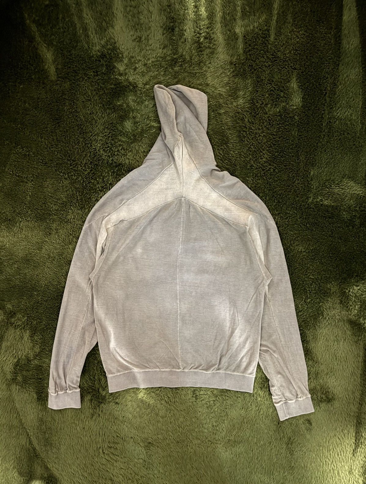 Japanese Brand [XL] Cost per Kilo Lightweight Bleached Zip-Up Hoodie – Grey Size US XL / EU 56 / 4 - 9 Thumbnail