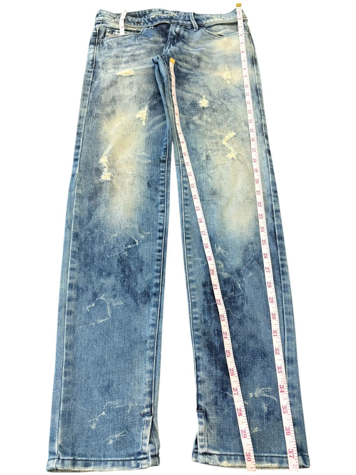 Diesel Vintage Italy Diesel Cherick Bleached Distressed Jeans Size 28" / US 6 / IT 42 - 12 Thumbnail