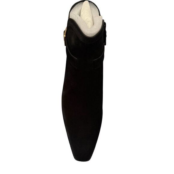 Cole Haan Cole Haan Womens Black Suede Side Zip Up Norella Buckle Ankl Size US 7.5 / IT 37.5 - 11 Thumbnail