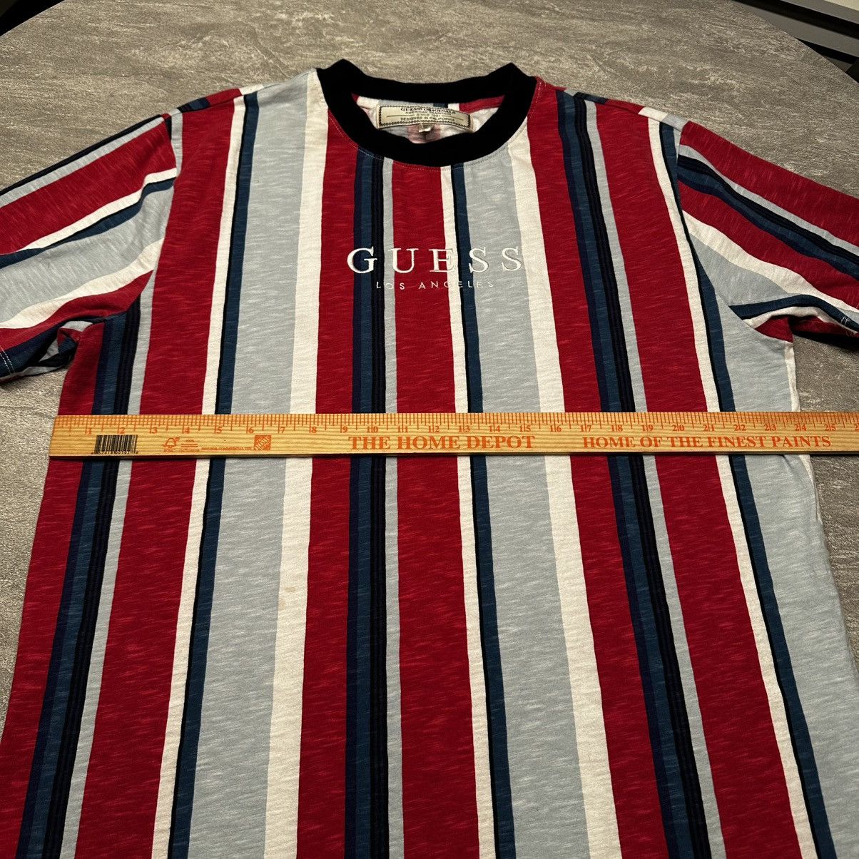 Guess Guess USA Los Angeles striped T-shirt streetwear y2k Size US XL / EU 56 / 4 - 5 Thumbnail
