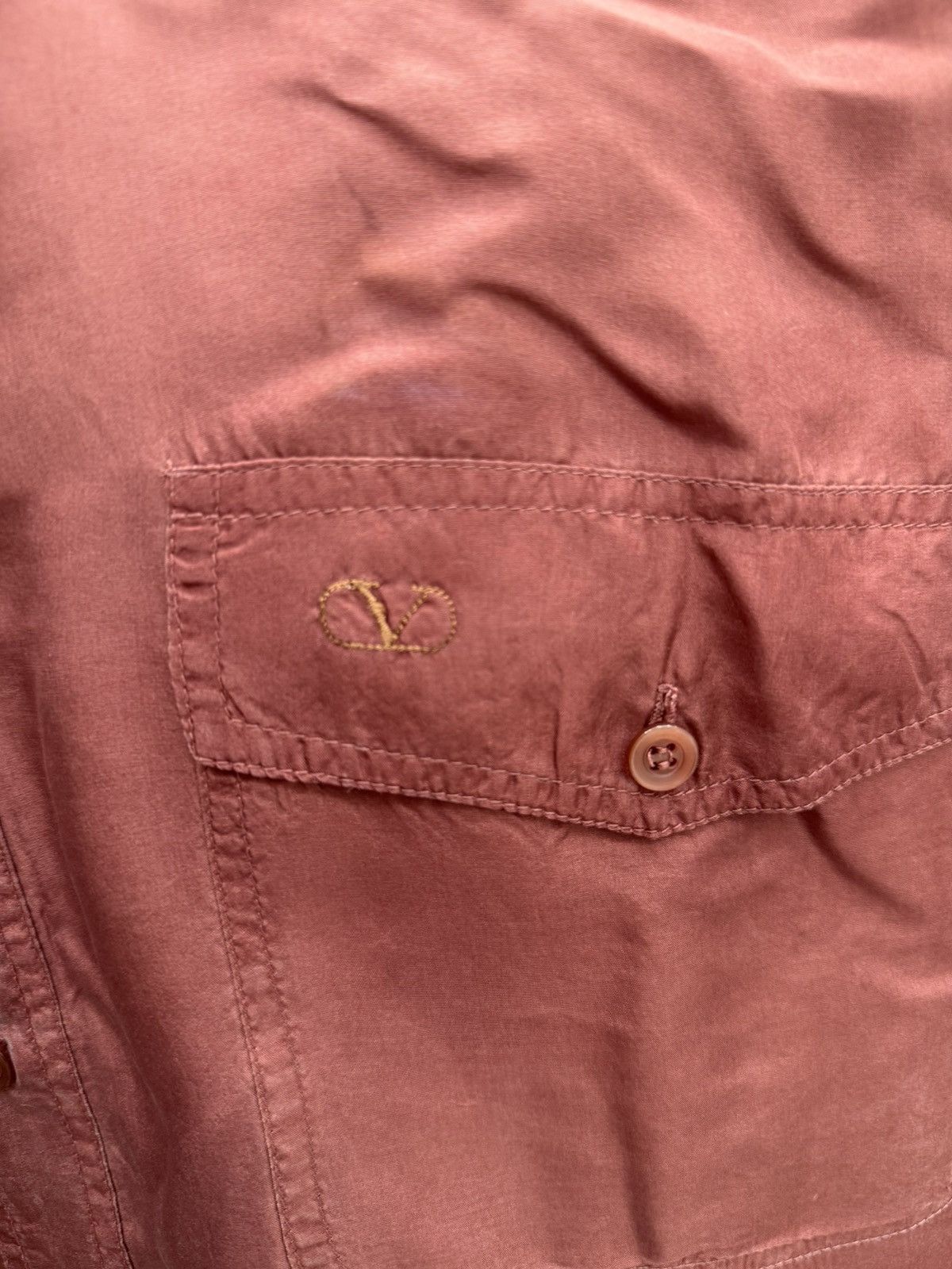 Valentino Vintage Valentino Uomo 100% Silk Long Sleeve Shirt Size US L / EU 52-54 / 3 - 5 Thumbnail