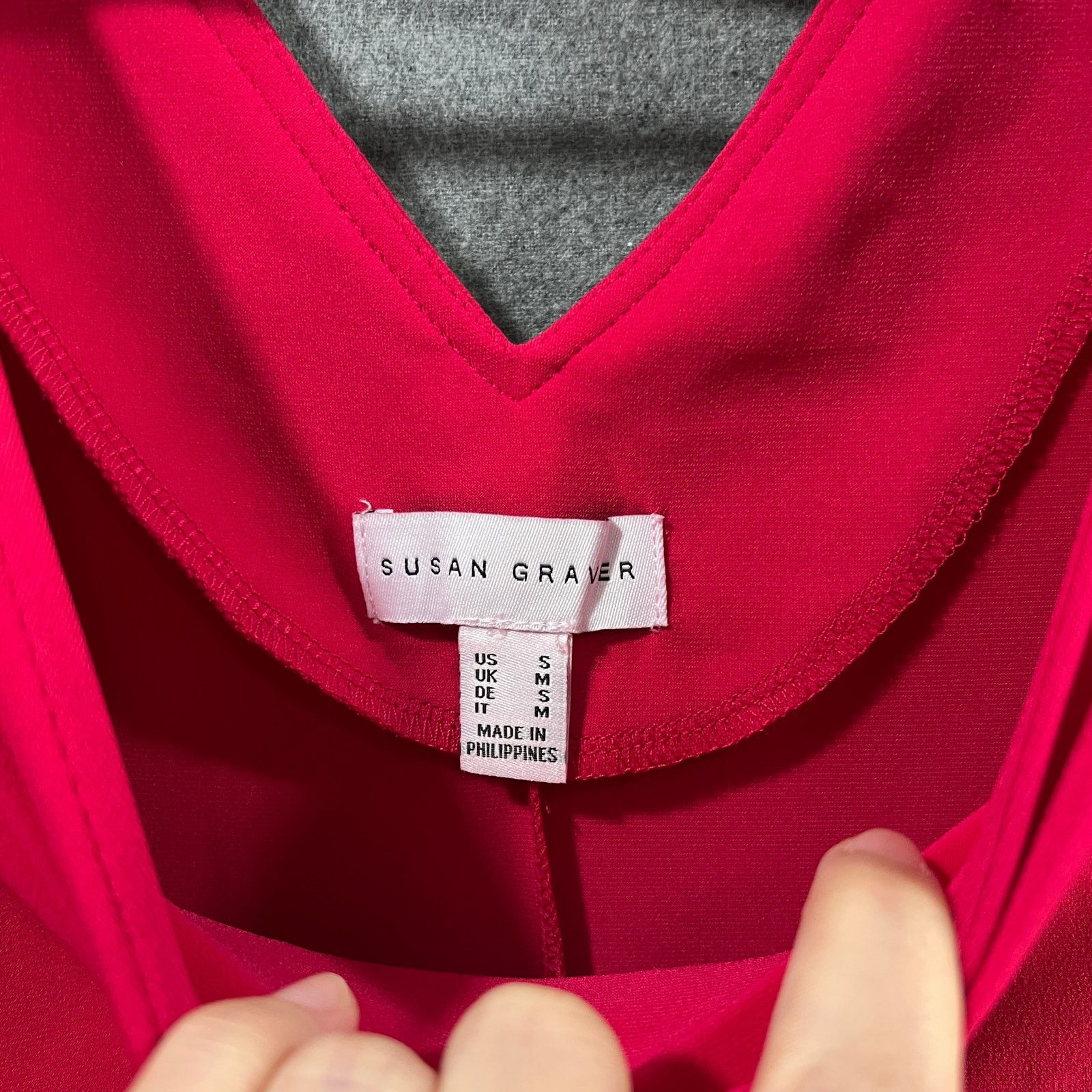 Other Susan Graver Liquid Knit Cap Sleeve Dress Sweet Raspberry Size S / US 4 / IT 40 - 3 Thumbnail