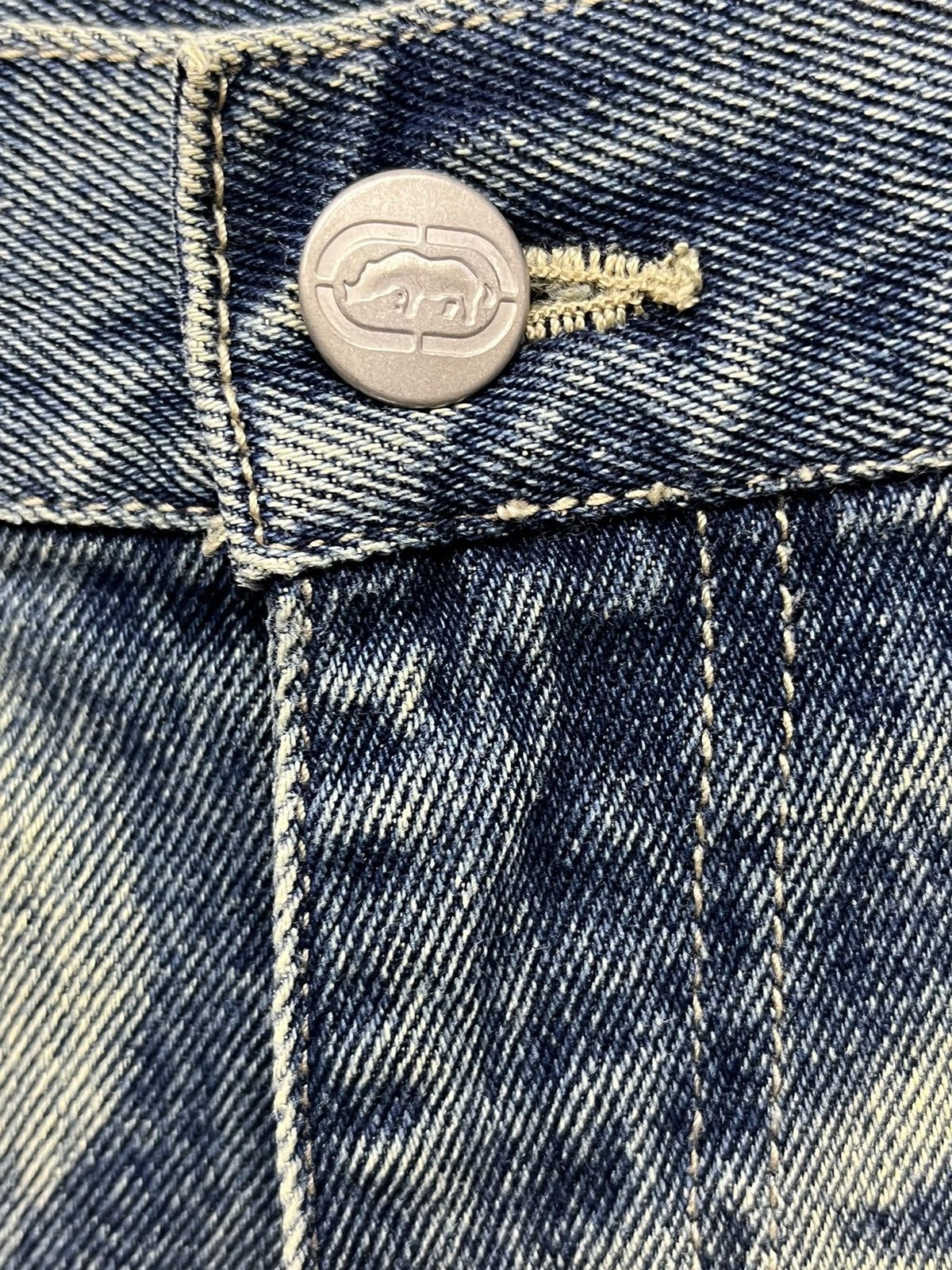 Ecko Unltd. 🔥Vintage ECKO Hip-Hop Skate Denim Cargo Shorts With Belt Size US 30 / EU 46 - 6 Thumbnail