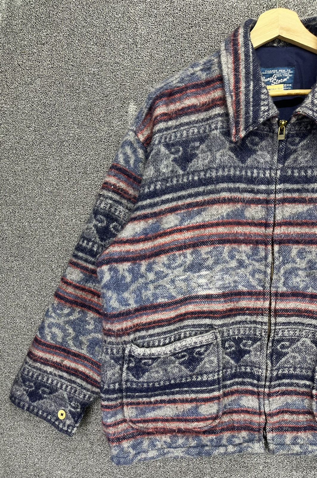 Japanese Brand Vintage Jungle Storm Navajo Wool Jacket Size US L / EU 52-54 / 3 - 3 Thumbnail