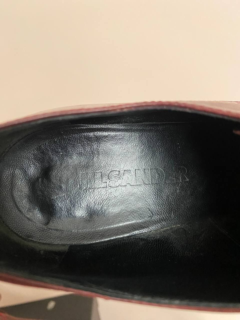 Jil Sander Jil Sander Burgundy Leather Derby Shoes Size US 8 / IT 38 - 10 Thumbnail