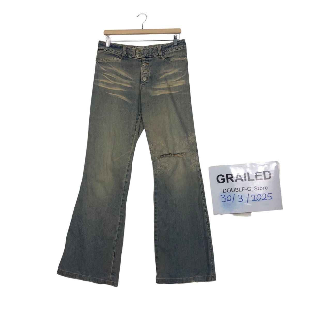 Hysteric Glamour Vintage Denim Jeans Bow Cut Design Flare Jeans Tornado Mart Size US 30 / EU 46 - 1 Thumbnail