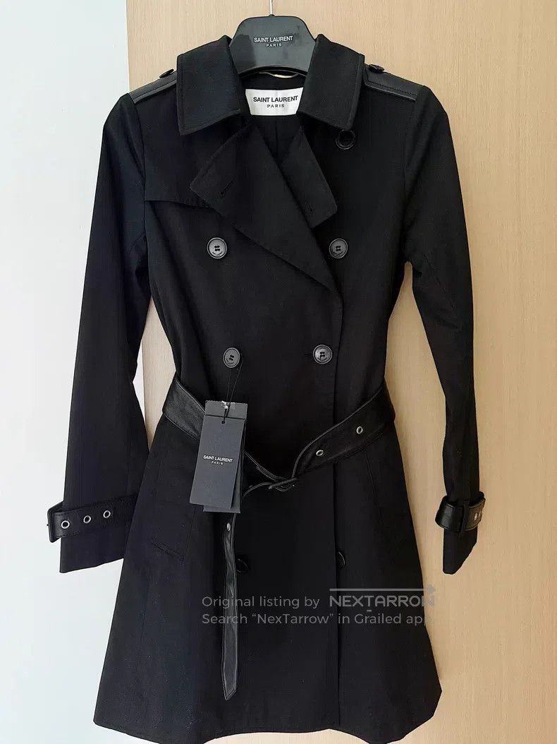 Saint Laurent Paris Saint Laurent Paris Goddess Trench Coat Size XS / US 0-2 / IT 36-38 - 1 Thumbnail