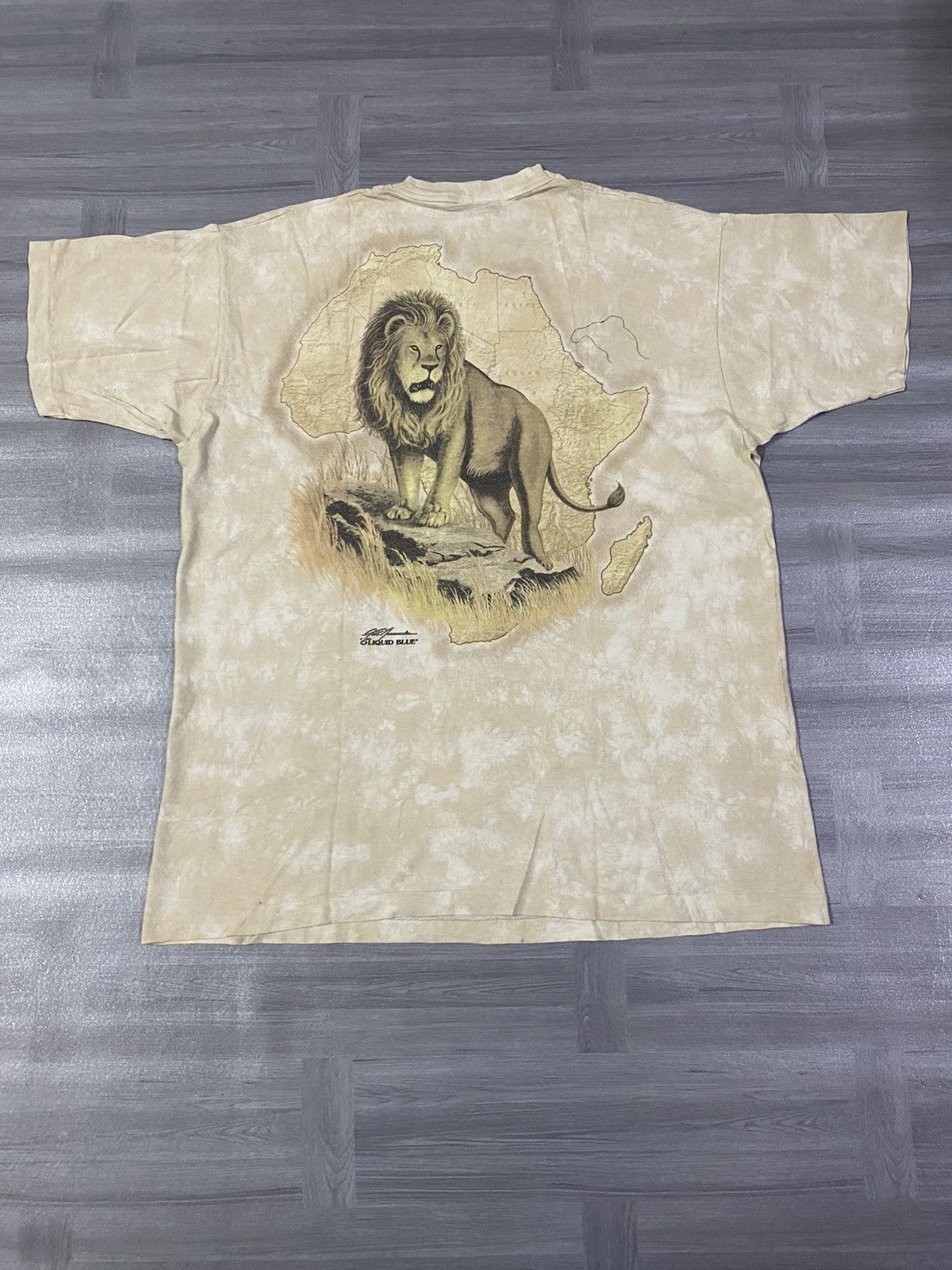 Liquid Blue Vintage Rare 1994 Liquid Blue Lion Tie-Dye Shirt Size US XXL / EU 58 / 5 - 12 Thumbnail
