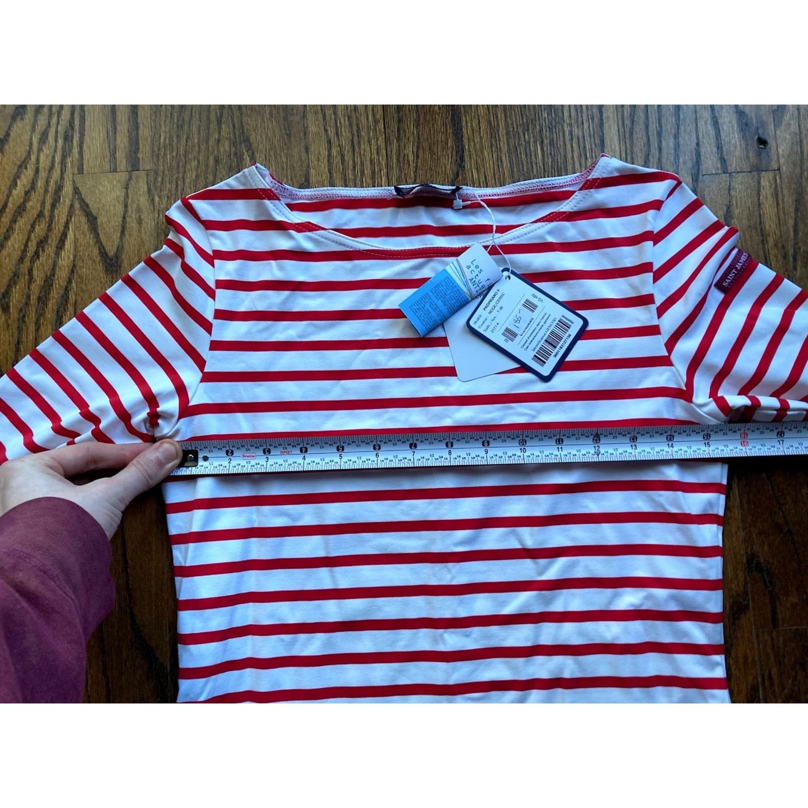 Saint James Saint James Dress Womens 6 Nautical Striped 3/4 Sleeve Propriano Multicolor Short Dress NWT France Size M / US 6-8 / IT 42-44 - 5 Thumbnail