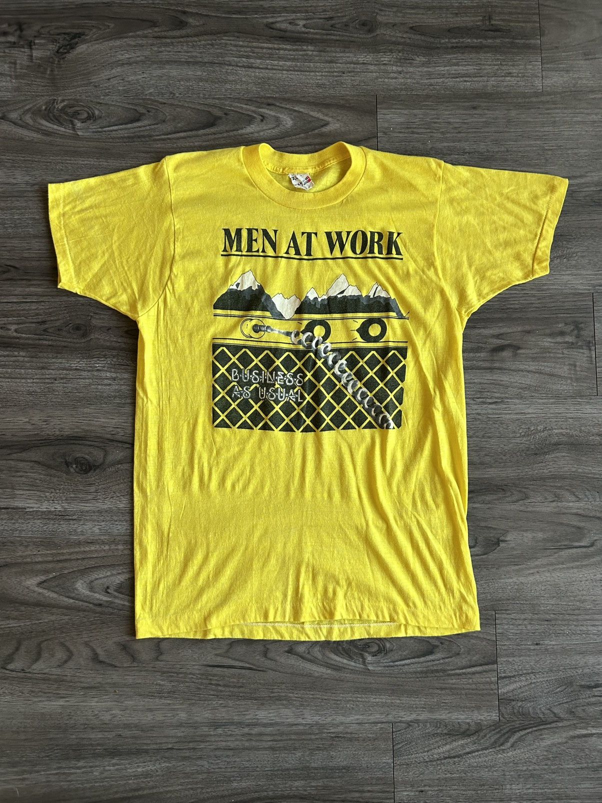 Band Tees 80s Vintage Men At Work Business As Usual Band Tee Sz XL Size US XL / EU 56 / 4 - 1 Thumbnail