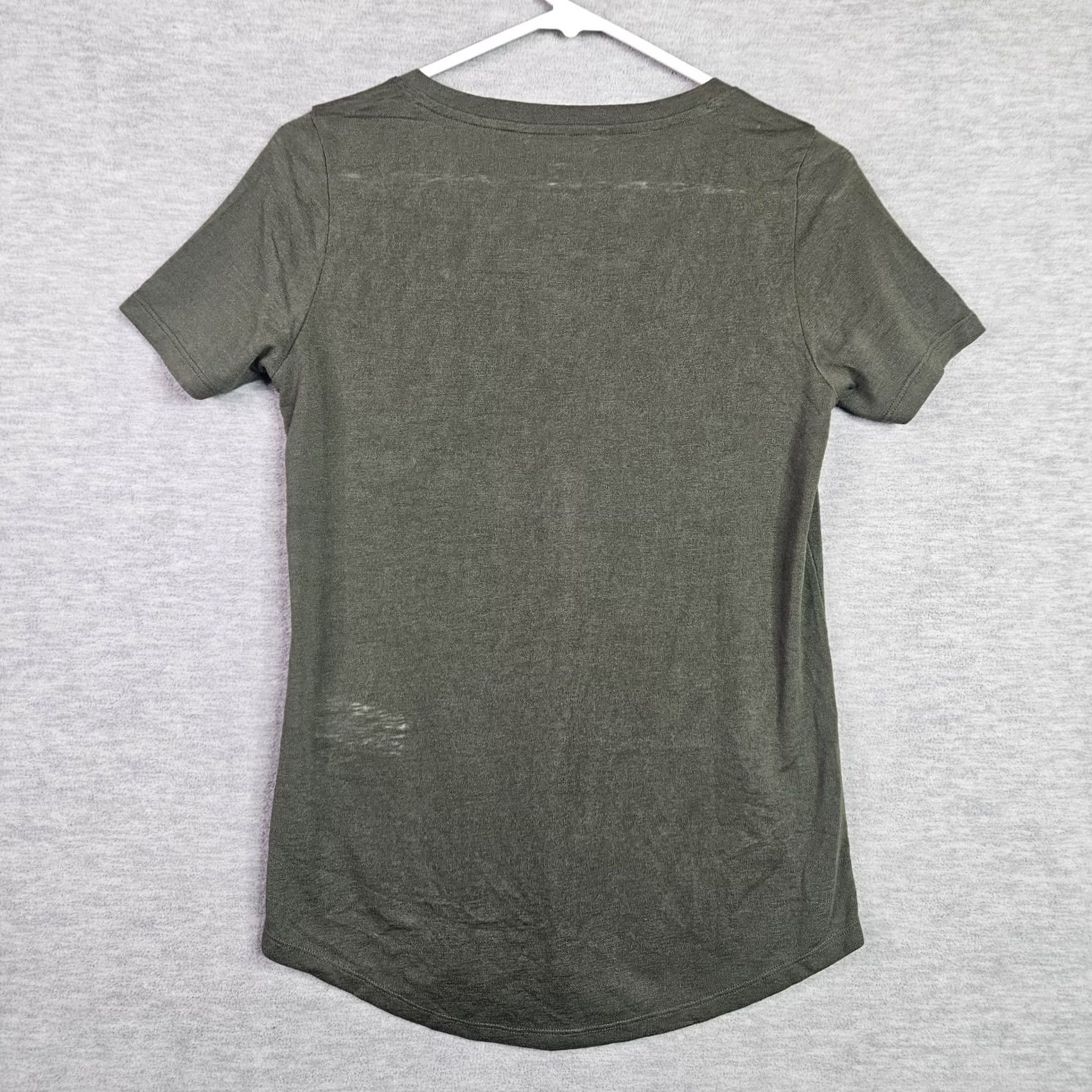 Athleta Athleta Women's Green Round Neck Short Sleeve Gym Tee XS Size 26" / US 2 / IT 38 - 2 Thumbnail