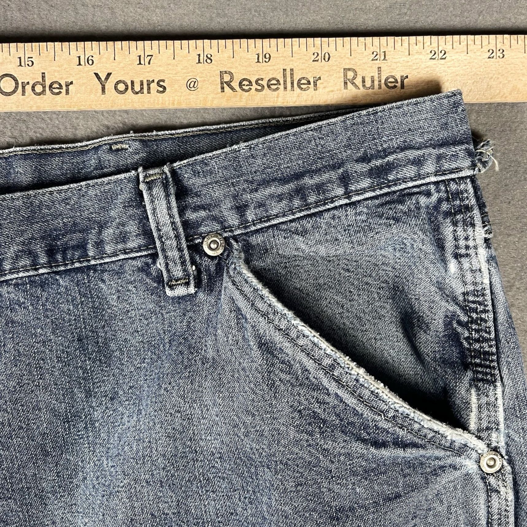 Wrangler Wrangler Jeans Men's 44x30 Blue Denim Carpenter Jeans Pockets USA Authentics Straight Wash Medium Cotton Blend Vintage: No Size US 44 / EU 60 - 6 Thumbnail