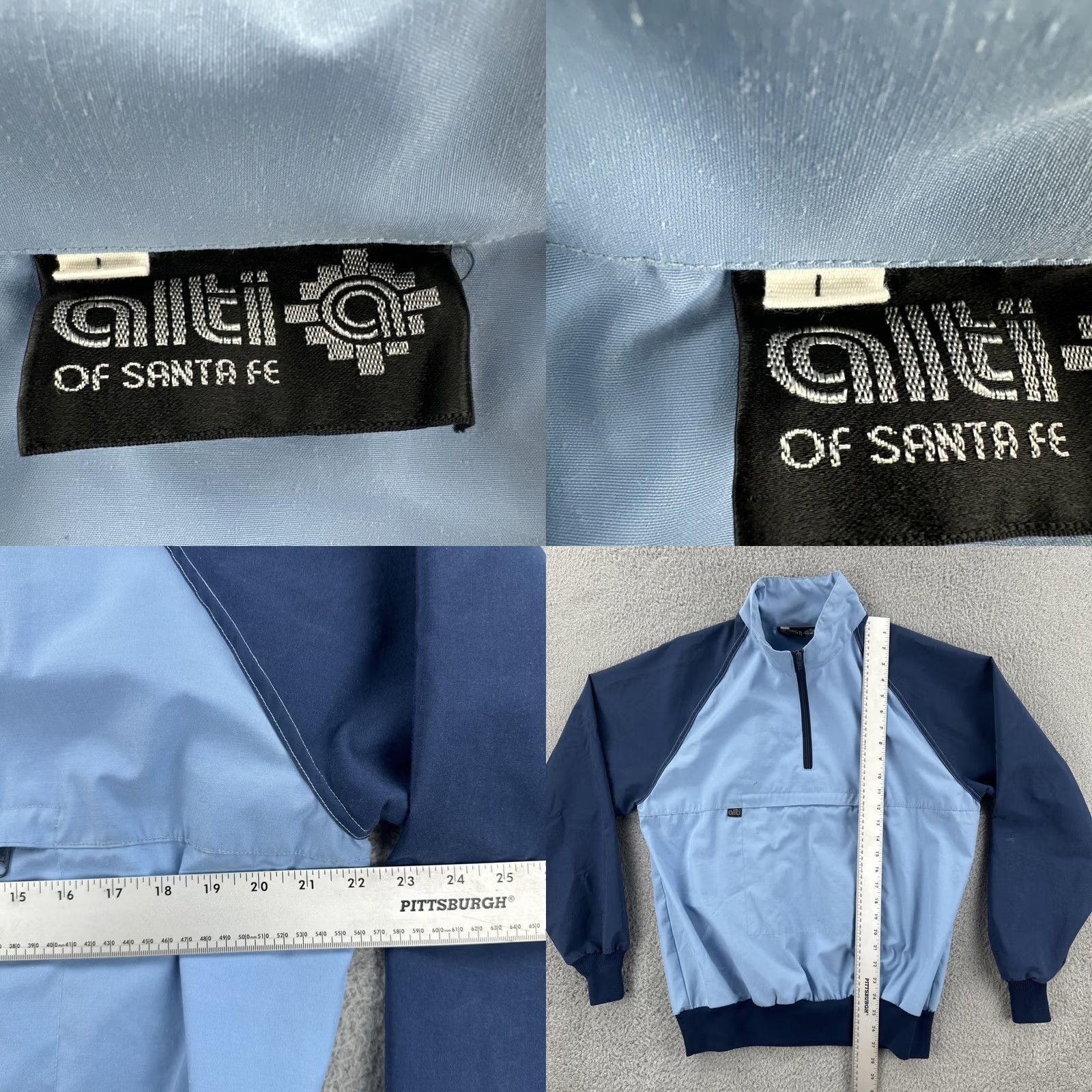 Vintage VINTAGE Alti Of Santa Fe Mens L Two Tone Blue Raglan 1/4 Zip Ski Jacket 80s USA Made Size US L / EU 52-54 / 3 - 8 Thumbnail