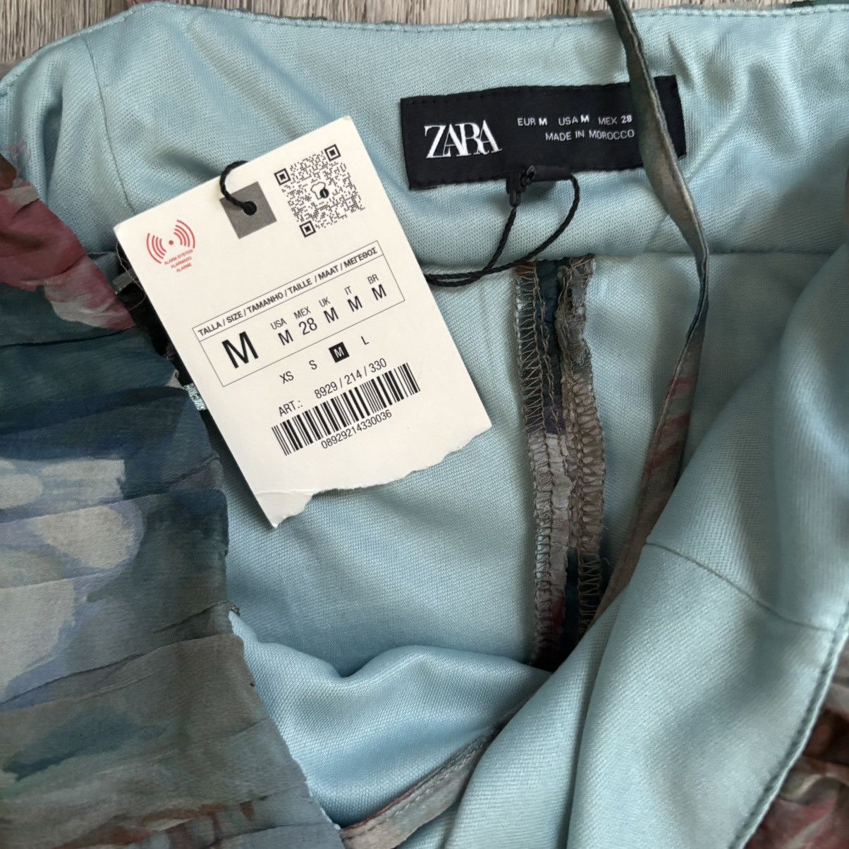 Zara Zara Blue Floral Draped Dress Medium M Spaghetti Strap Midi Size M / US 6-8 / IT 42-44 - 4 Thumbnail