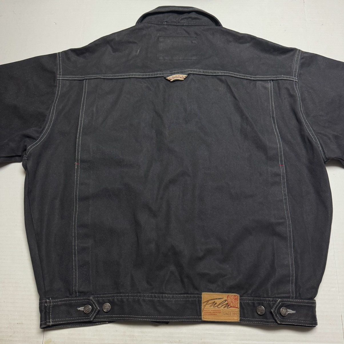 Fubu Vintage FUBU Denim Trucker Jean Jacket in Black Size: XL Size US XL / EU 56 / 4 - 4 Thumbnail
