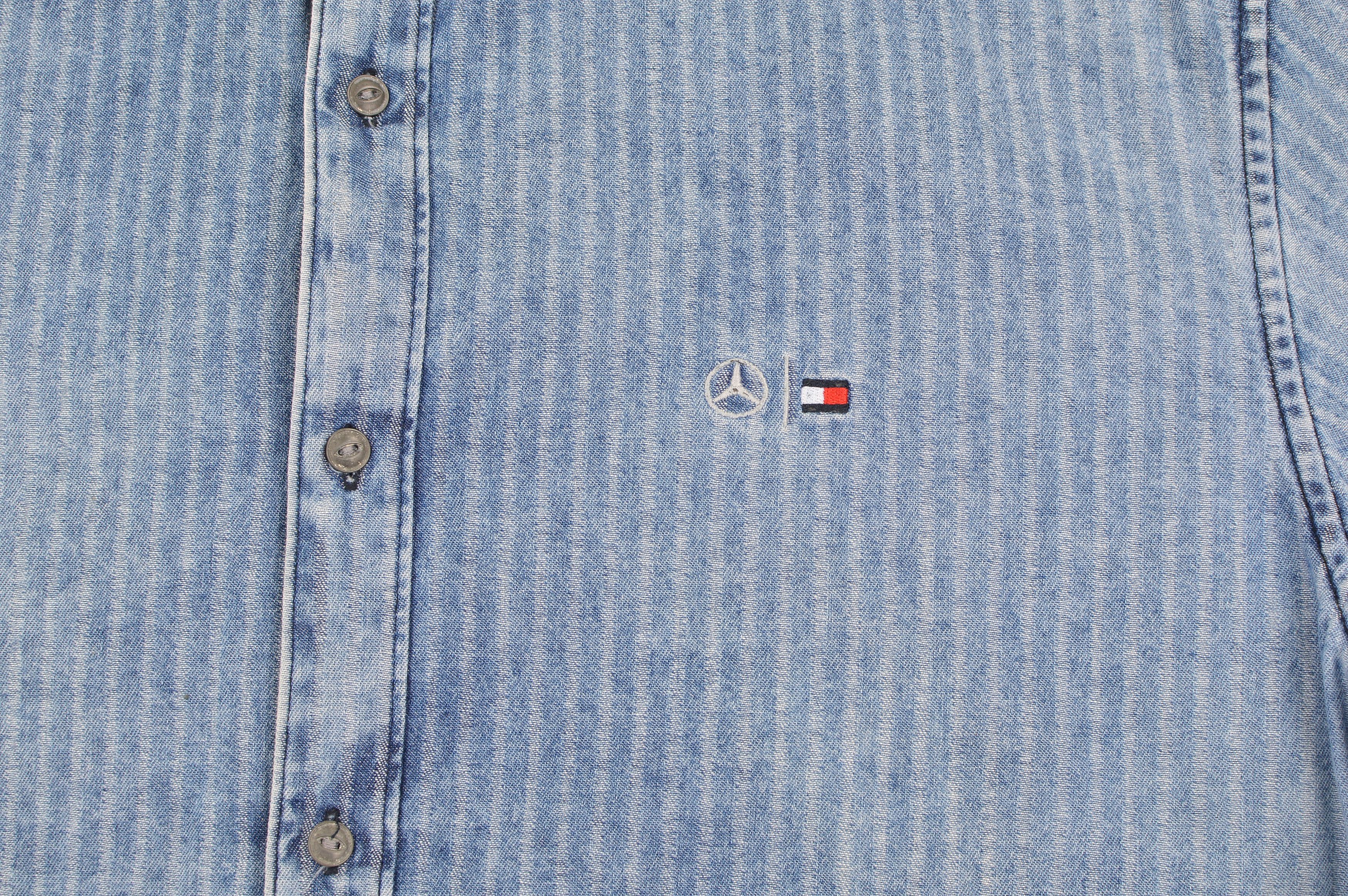 Tommy Hilfiger Tommy Hilfiger AMG Petronas Motorsport Denim Button Shirt Size US XL / EU 56 / 4 - 3 Thumbnail