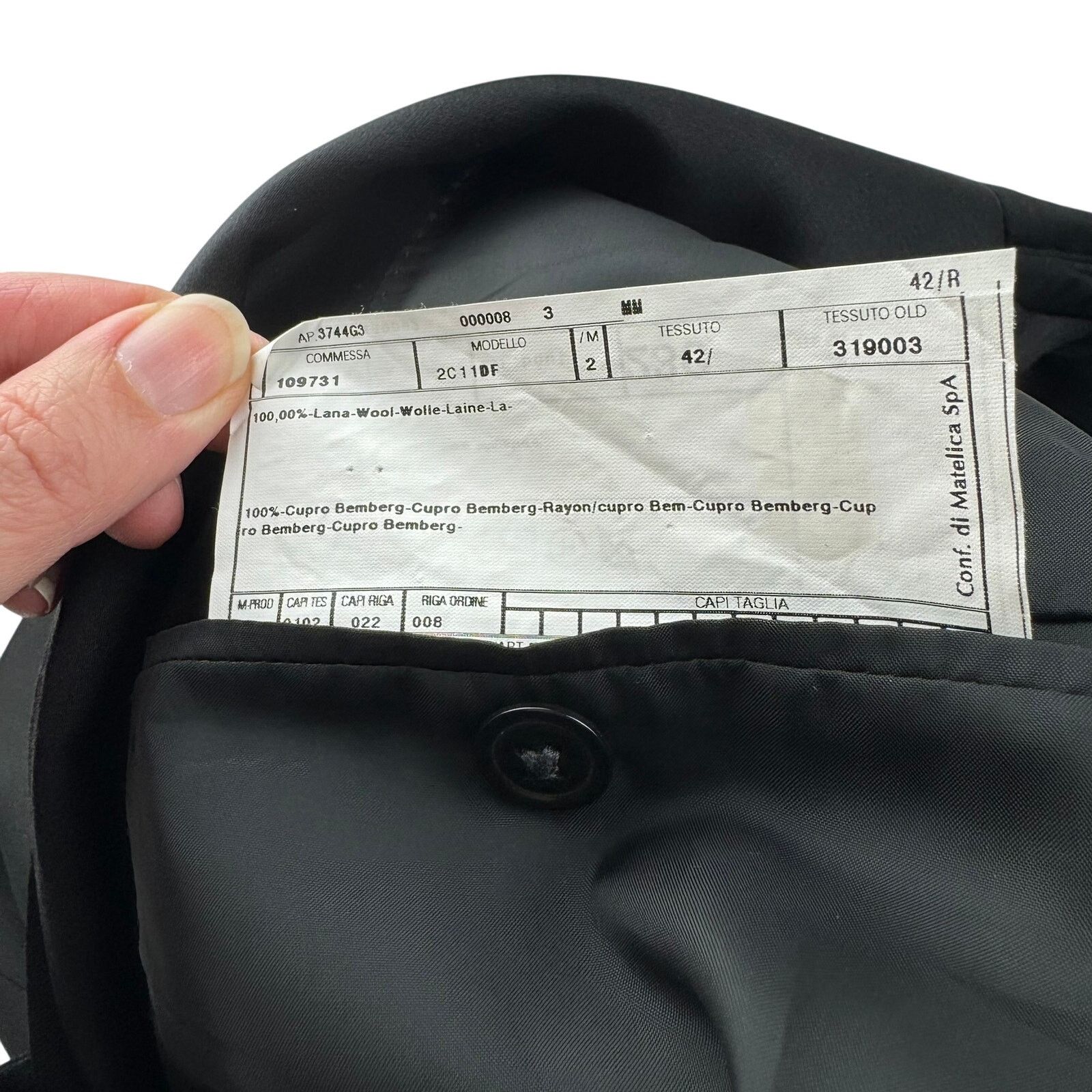 Armani Collezioni Armani Collezioni Vintage Black Wool Tuxedo Suit Jacket 42R Size 42R - 10 Thumbnail