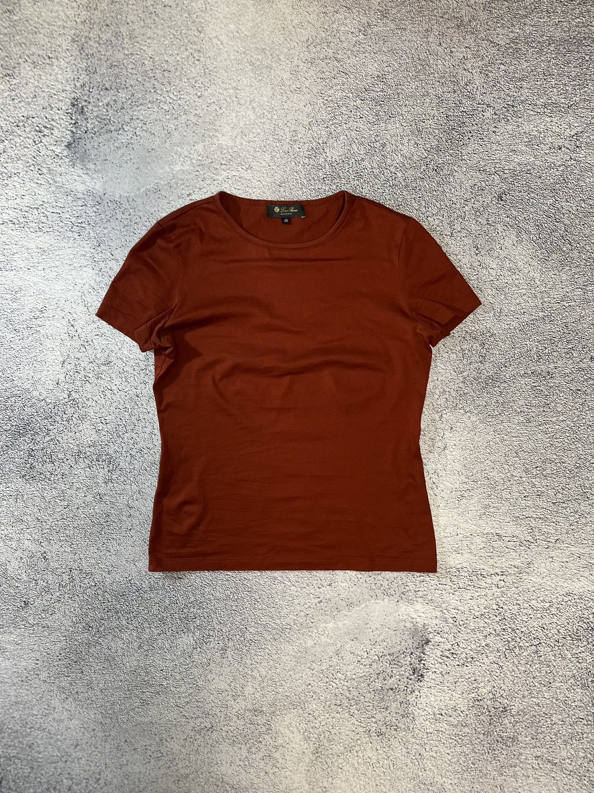 Loro Piana Loro Piana 2 Women T- Shirt Burnt Orange Cotton Knit Size 40 Size S / US 4 / IT 40 - 3 Thumbnail