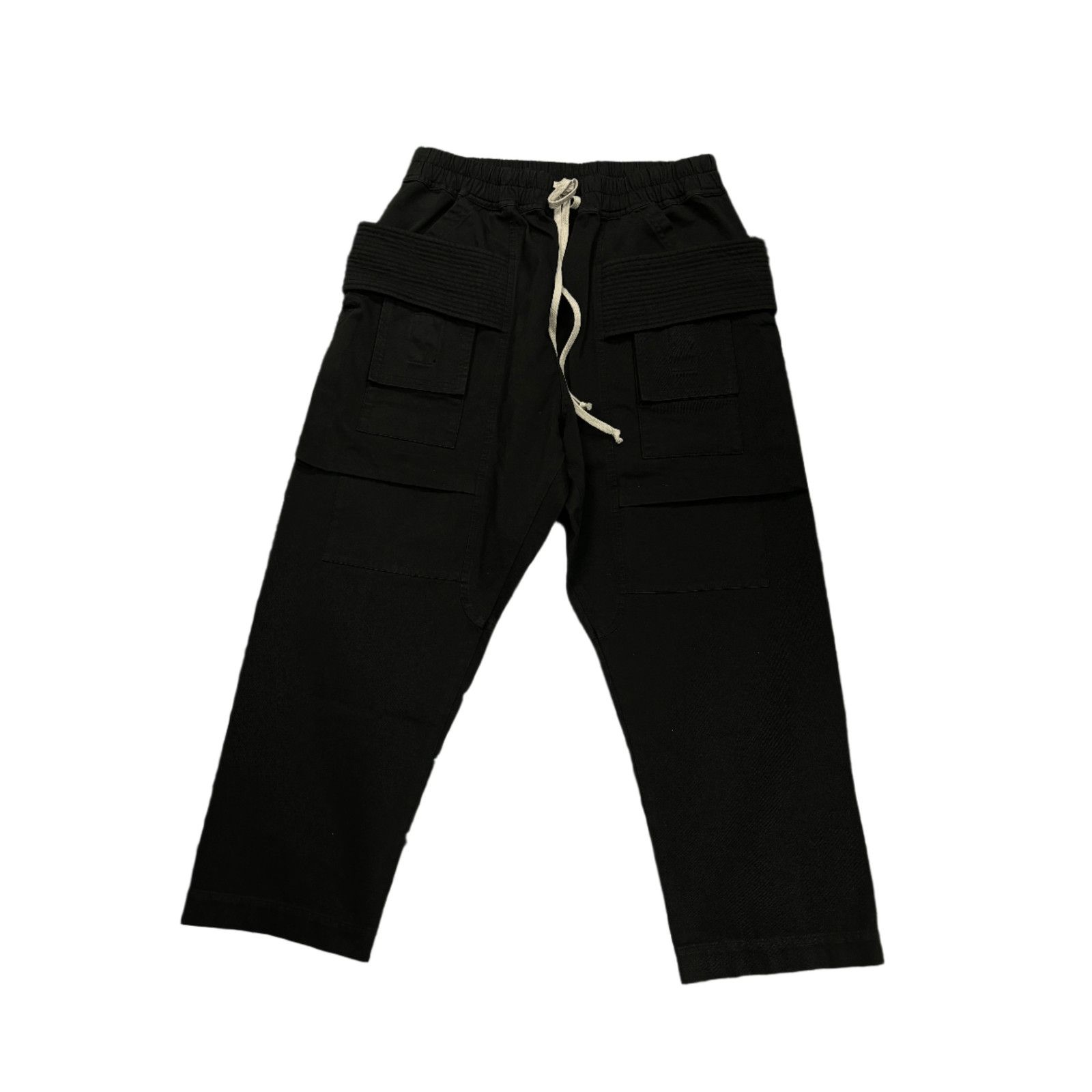 Rick Owens Rick Owens Black Cargo Creatch Dropped Pants Size US 32 / EU 48 - 1 Thumbnail