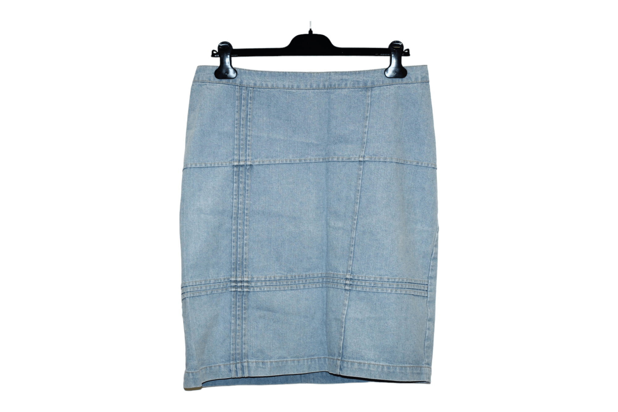 Burberry 💥Burberry London Blue Wash Denim Block Skirt Size 34" / US 12 / IT 48 - 3 Thumbnail