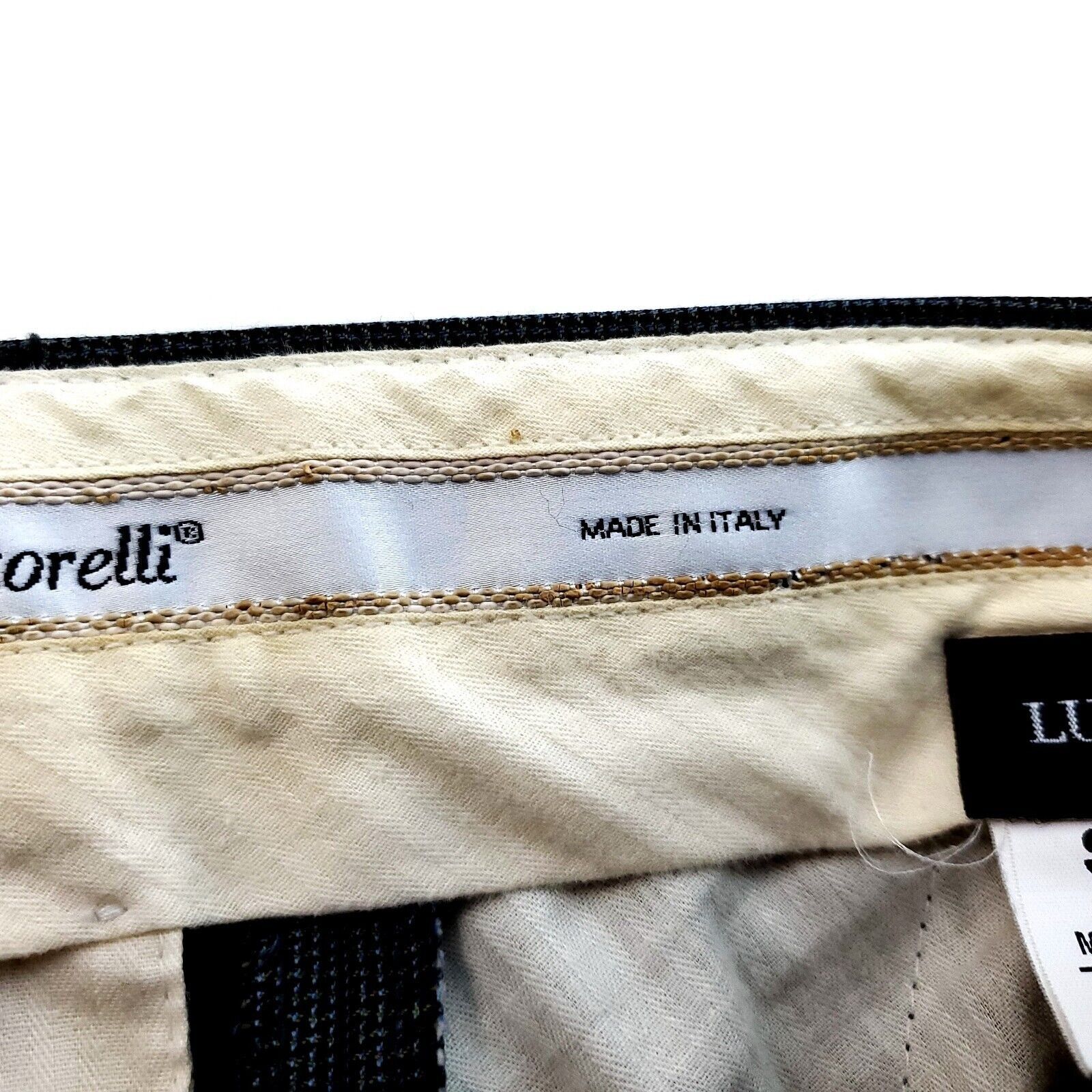 Santorelli Santorelli Luxury Serge Wool Blue Green Basket Weave High Ri Size 36R - 5 Thumbnail