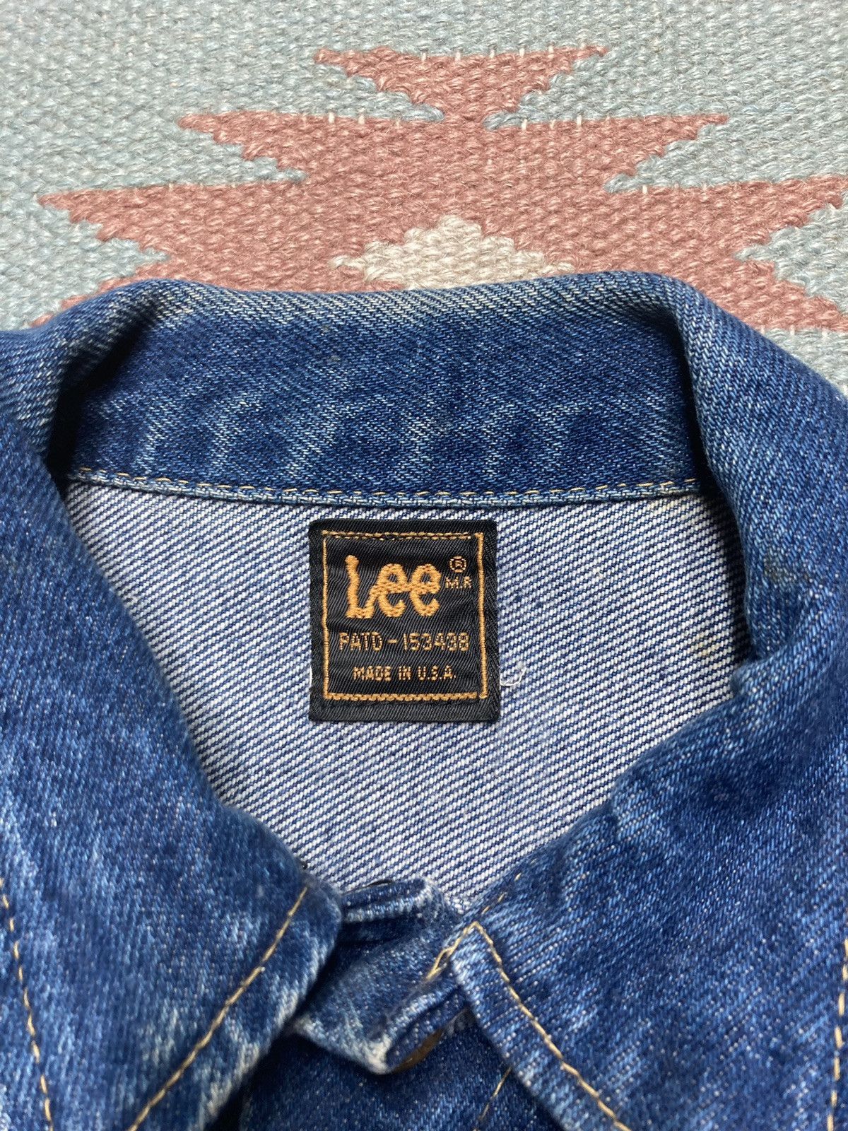 Lee × Vintage 70s lee denim trucker jacket PATD dark USA kids youth large? Size XS / US 0-2 / IT 36-38 - 5 Thumbnail