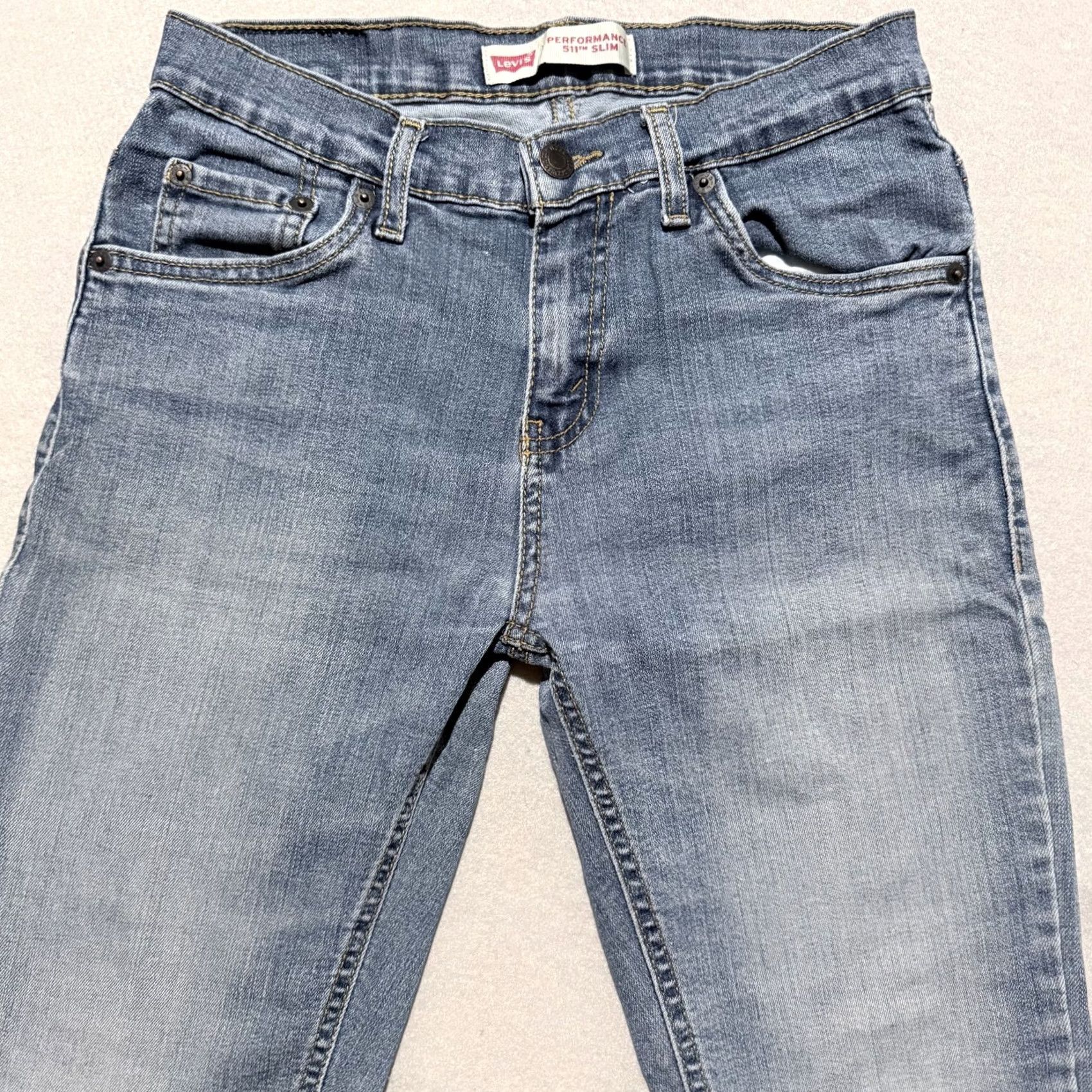 Levi's Levi's 511 Jeans Women Blue 14 Slim Straight Denim Stretch 27x28 Middle Rise 5-Pocket City Size 36" / US 14 / IT 50 - 3 Thumbnail