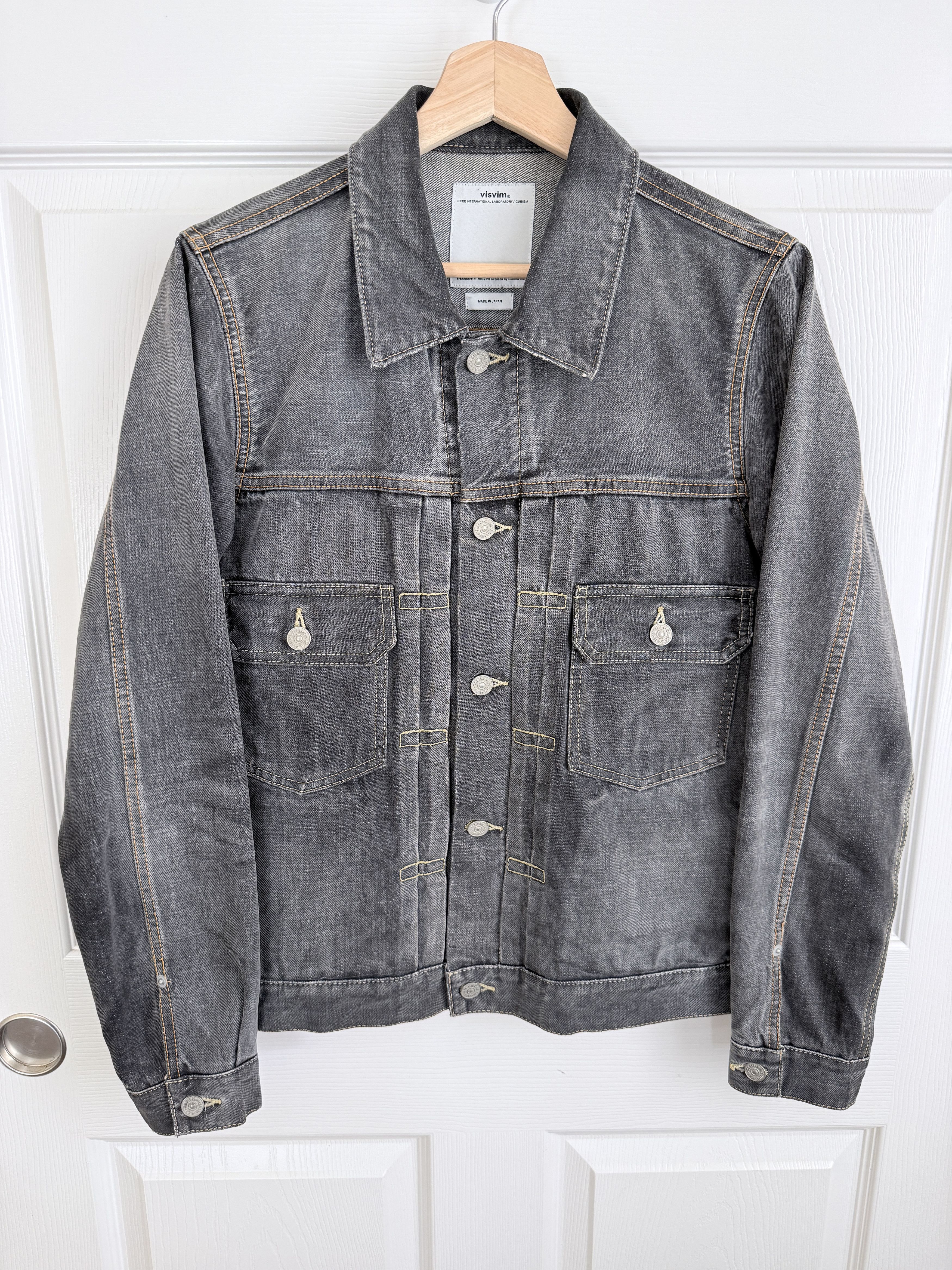 Visvim SS 101 JKT DMGD WASHED BLACK Size US M / EU 48-50 / 2 - 3 Thumbnail