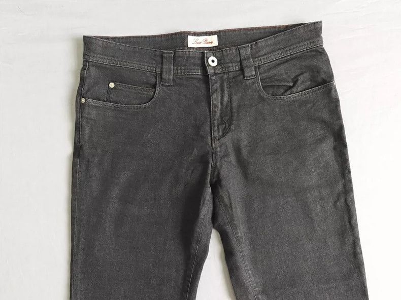 Ermenegildo Zegna Loro Piana Dark Gray Denim Jeans- Size US 33 - 2 Thumbnail