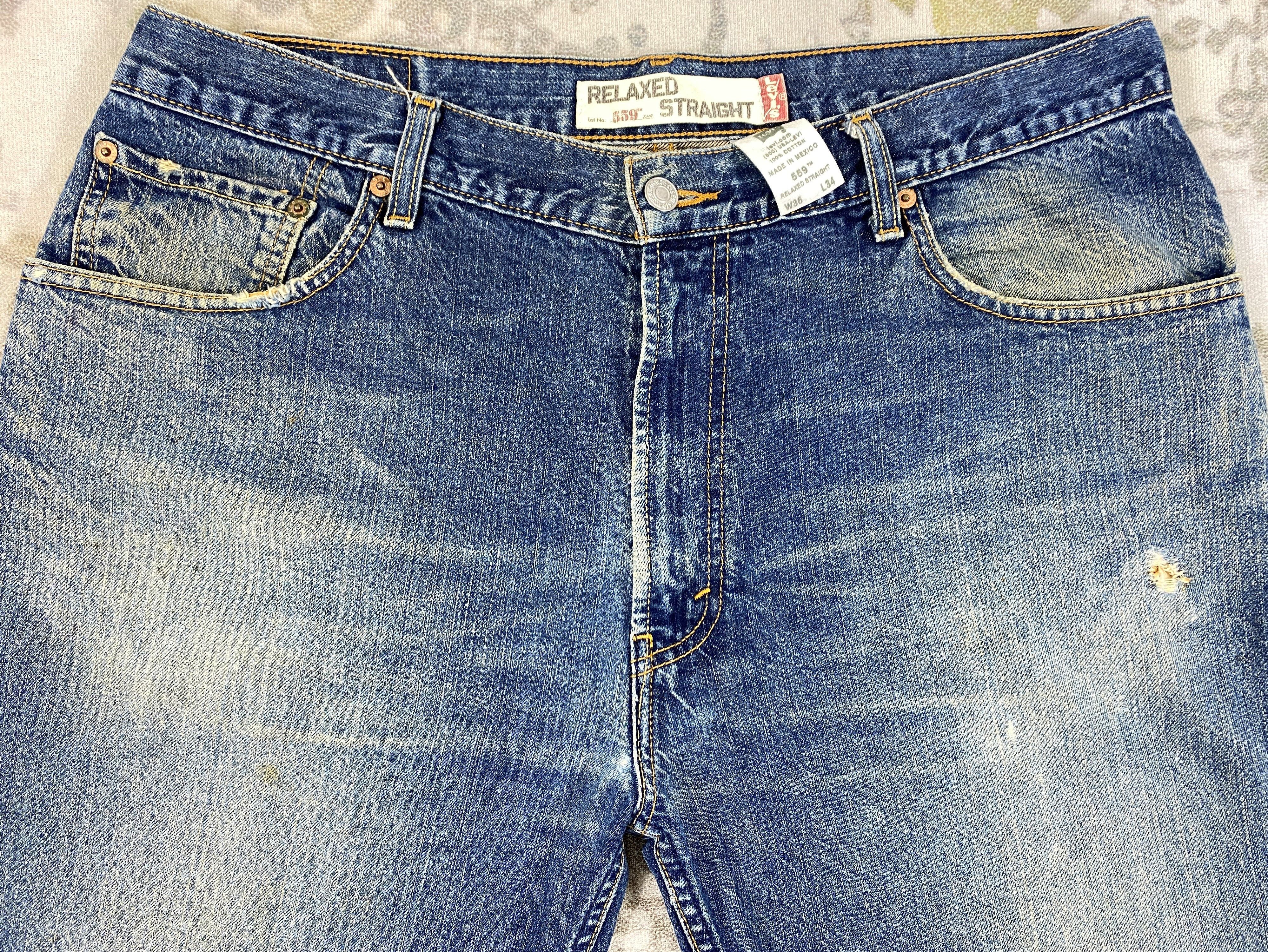 Levi's Vintage Levi's 559 Relaxed Straight 36 x 32 Denim -JN309 Size US 36 / EU 52 - 3 Thumbnail