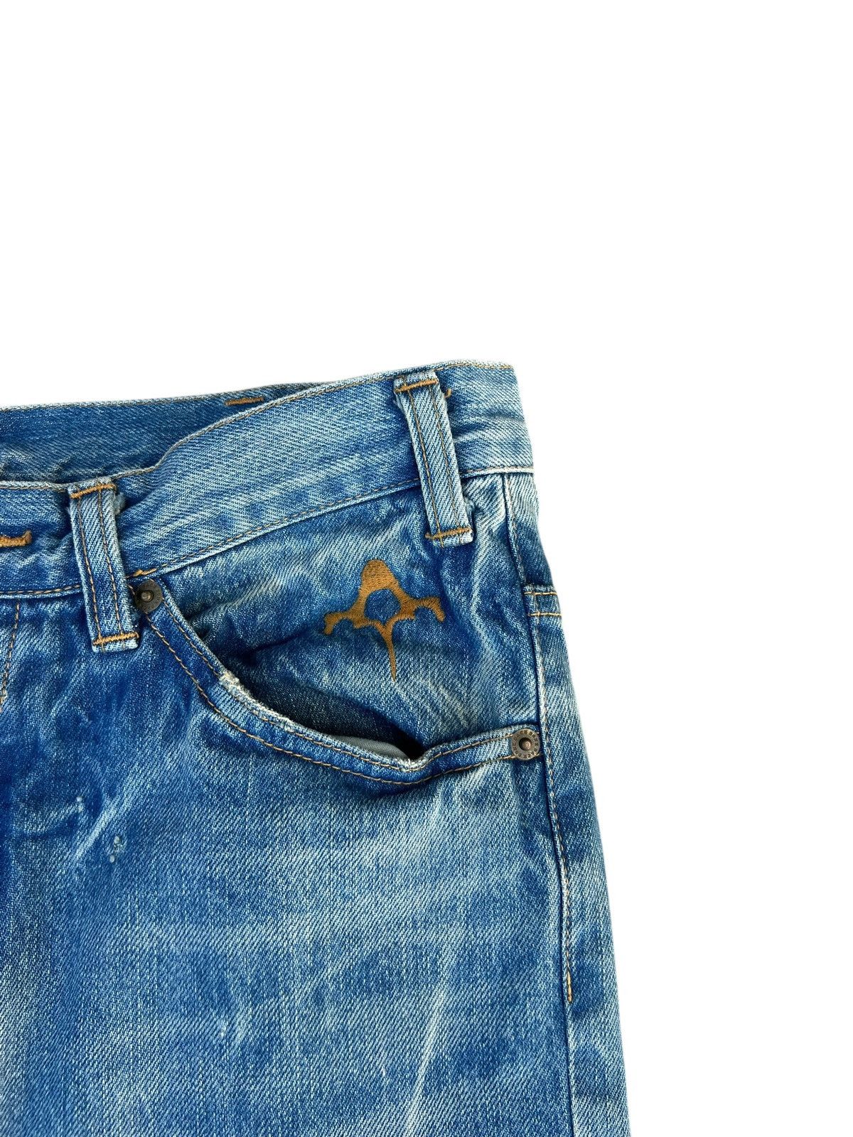 Vintage Mud Wash Back Bone Dirty Selvedge Denim Super Flare Jeans Size US 30 / EU 46 - 12 Thumbnail