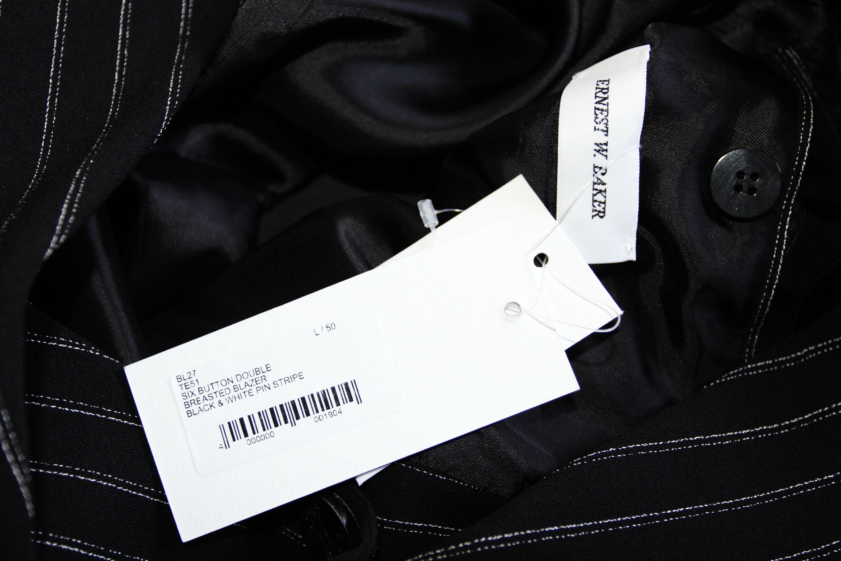 Ernest W. Baker BNWT SS25 ERNEST W. BAKER PIN STRIPE BLAZER JACKET 50 Size US M / EU 48-50 / 2 - 8 Thumbnail