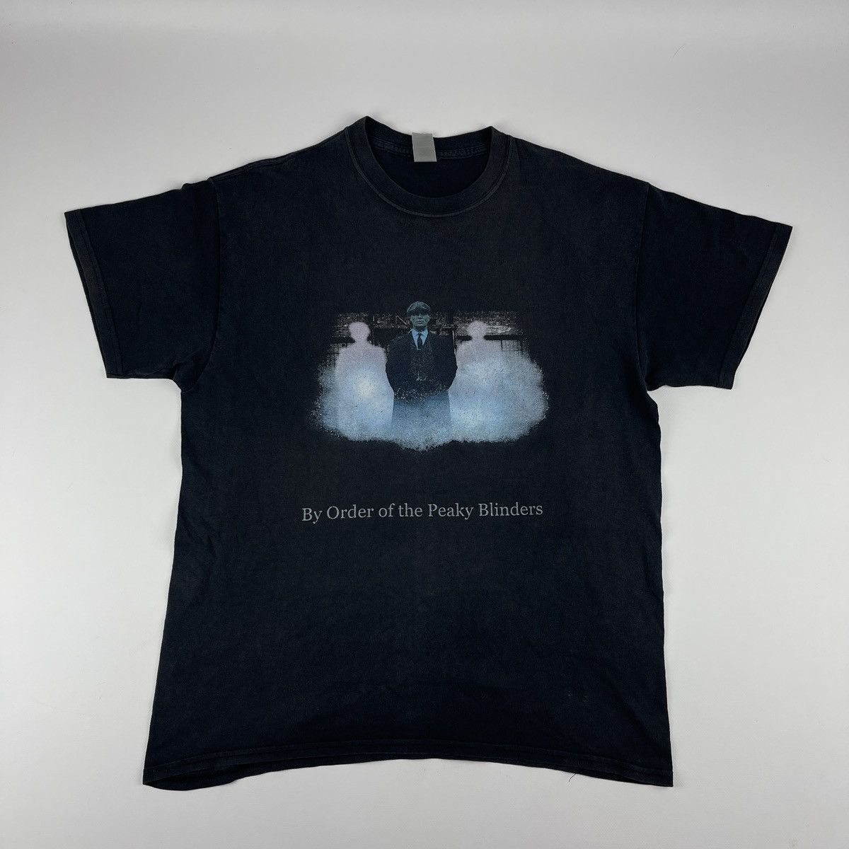 Vintage Peaky Blinders Faded Black Box Fit T shirt Size US L / EU 52-54 / 3 - 2 Thumbnail