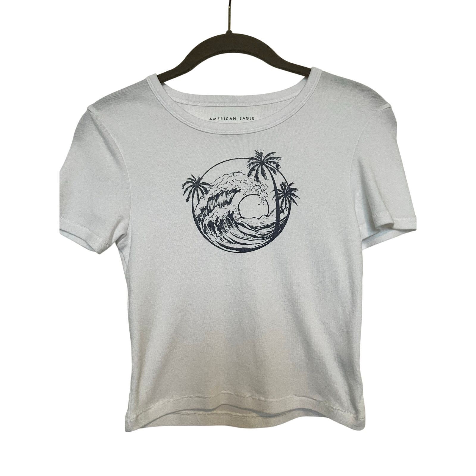 American Eagle Outfitters American Eagle Casual Crop Top Short Sleeve T-shirt Small Size S / US 4 / IT 40 - 1 Thumbnail