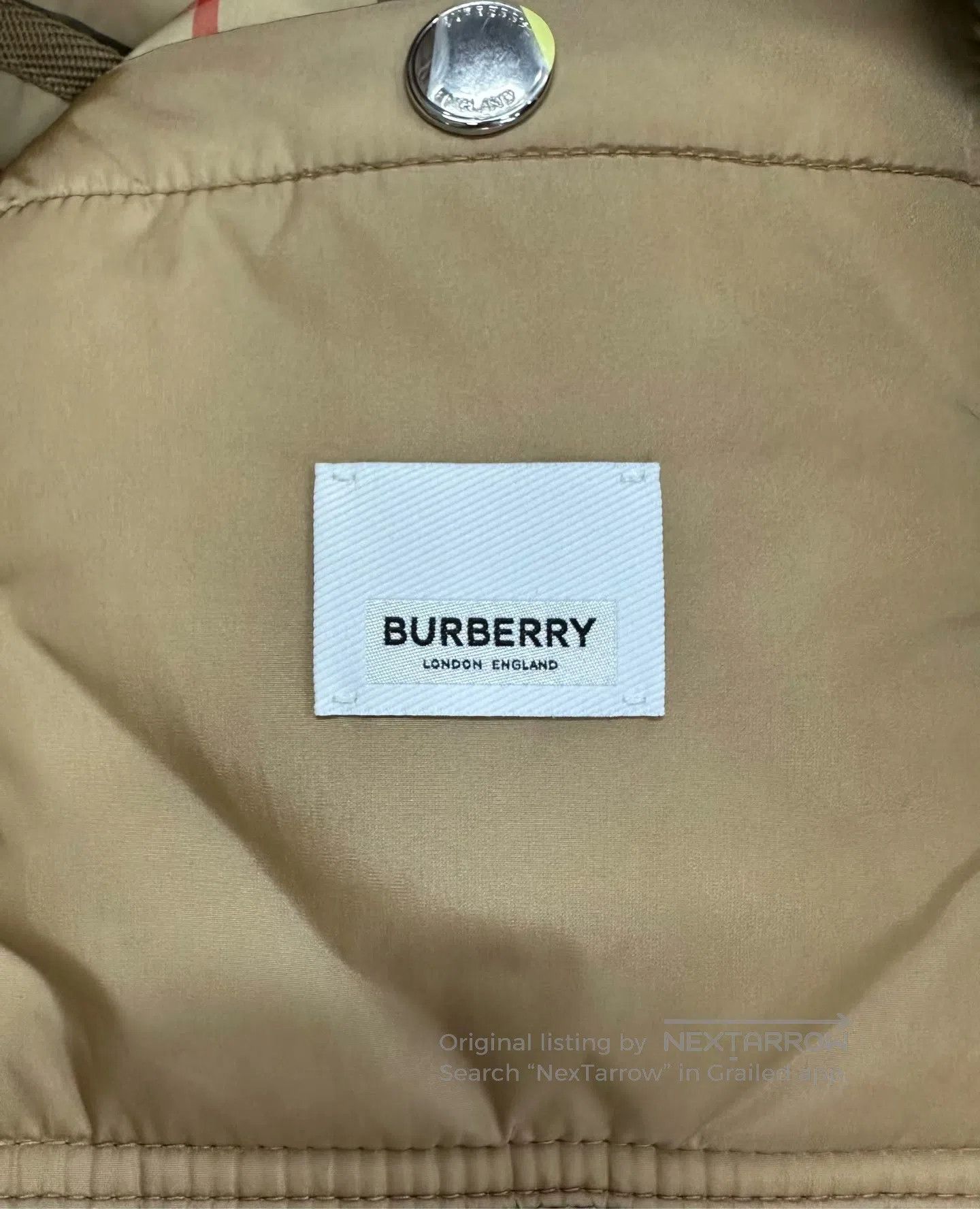 Burberry Burberry Khaki Diamond Quilted Hooded Jacket| Size S / US 4 / IT 40 - 3 Thumbnail
