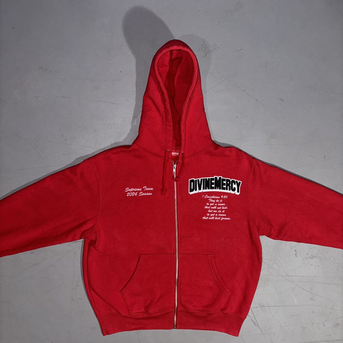 Supreme Supreme Salvation Zip Up Hooded Sweatshirt Size