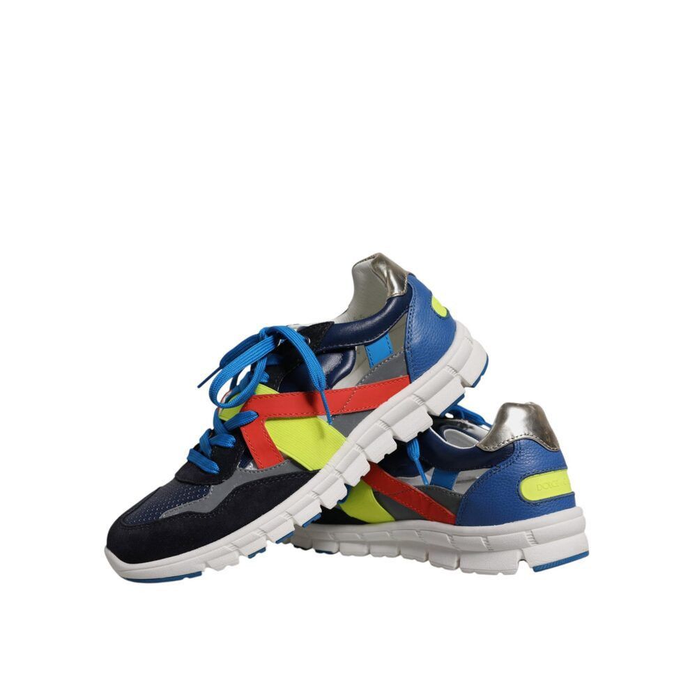 Dolce & Gabbana Dolce & Gabbana Multicolor Leather Suede Low Top Sneakers Sh Size US 6 / EU 39 - 8 Thumbnail