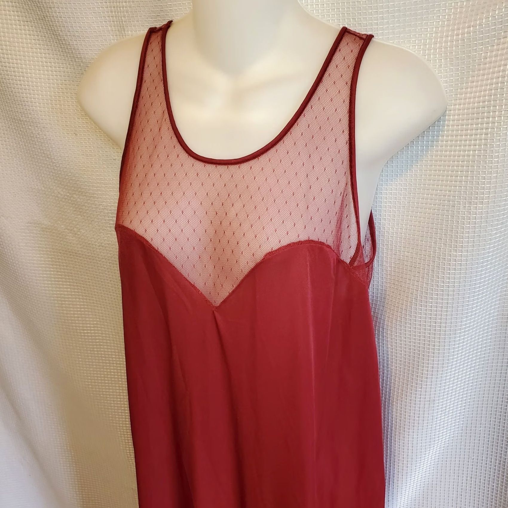 Vintage VINTAGE Womens Maxi Dress 70s Medium Marroon Mod Sexy Whimsygoth Witchy Size S / US 4 / IT 40 - 2 Thumbnail