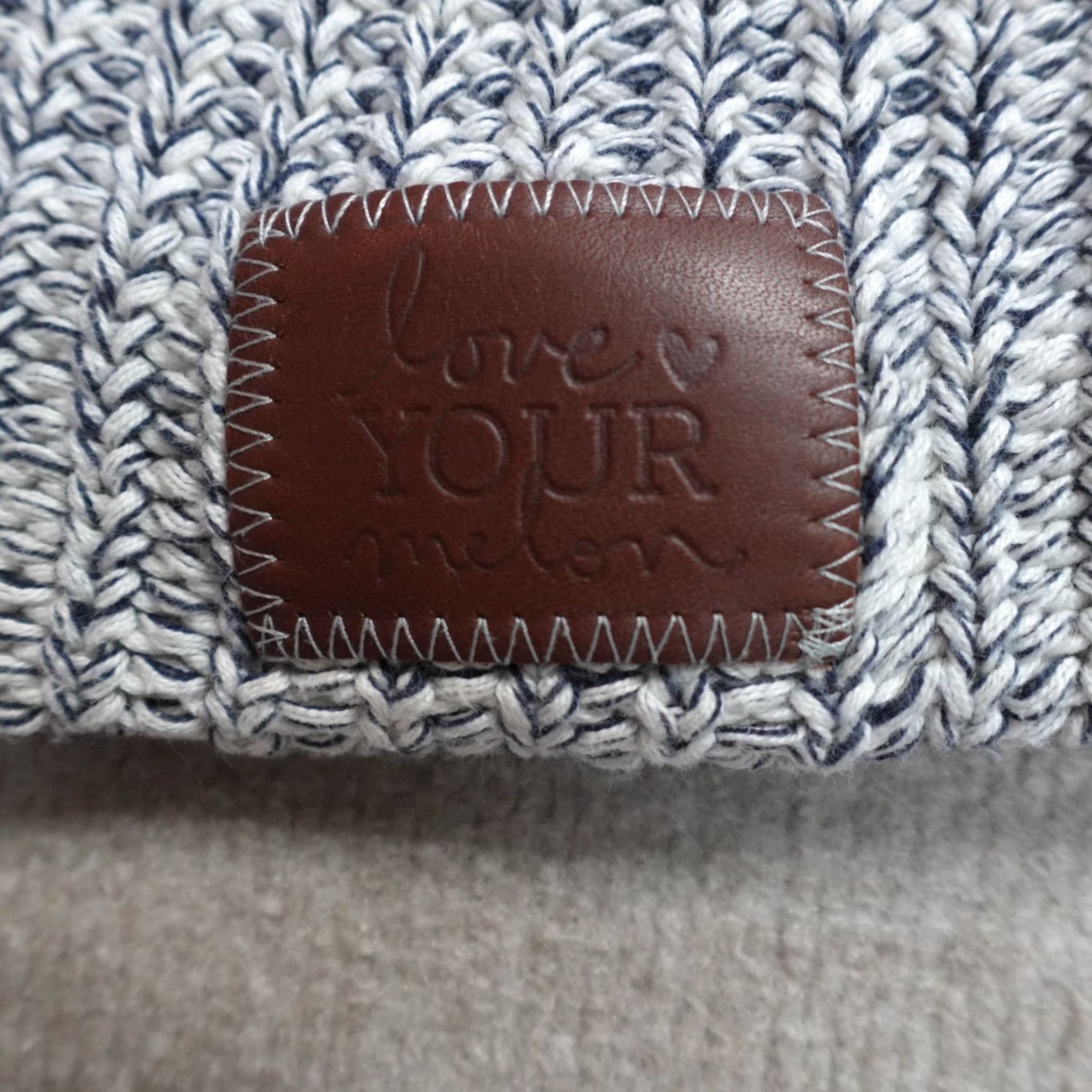 Vintage LOVE YOUR MELON Womens Hat Beanie Gray Knit USA Made Geometric Cotton One Size Size ONE SIZE - 2 Thumbnail