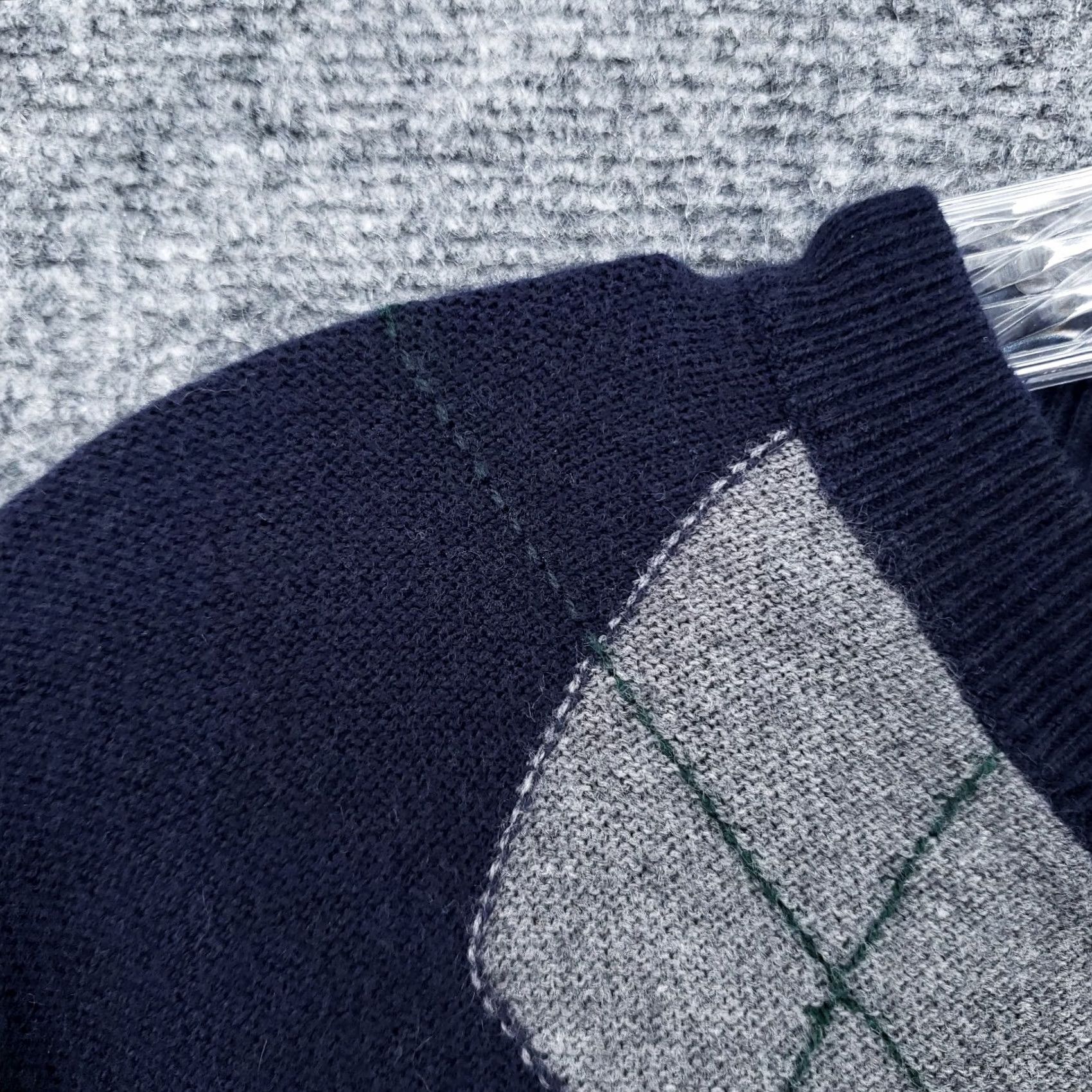 Vintage Chatham Road Sweater Mens XL Navy Blue Argyle V Neck Pullover Cashmere Blend 90s Classic Size US XL / EU 56 / 4 - 5 Thumbnail