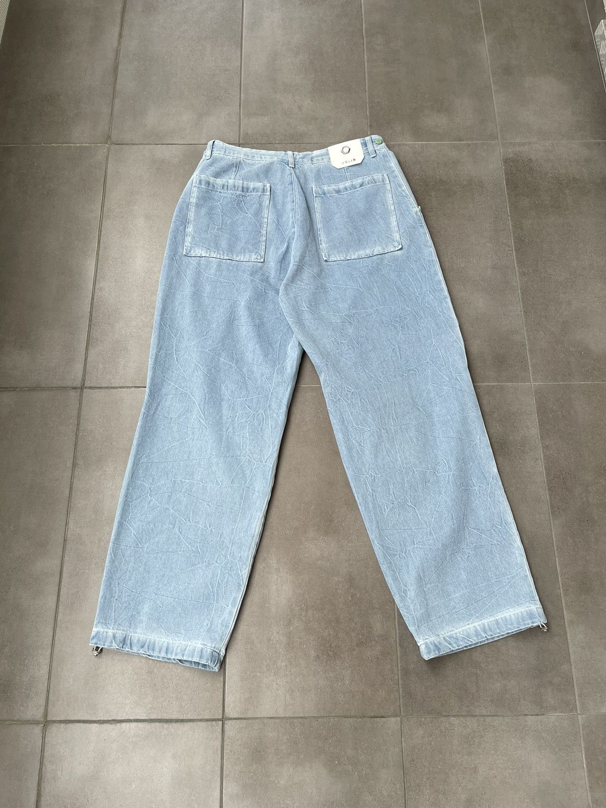 Solid Homme × Wooyoungmi !DS! SS23 Solid Homme Washed Indigo Denim Pants Size US 34 / EU 50 - 13 Thumbnail