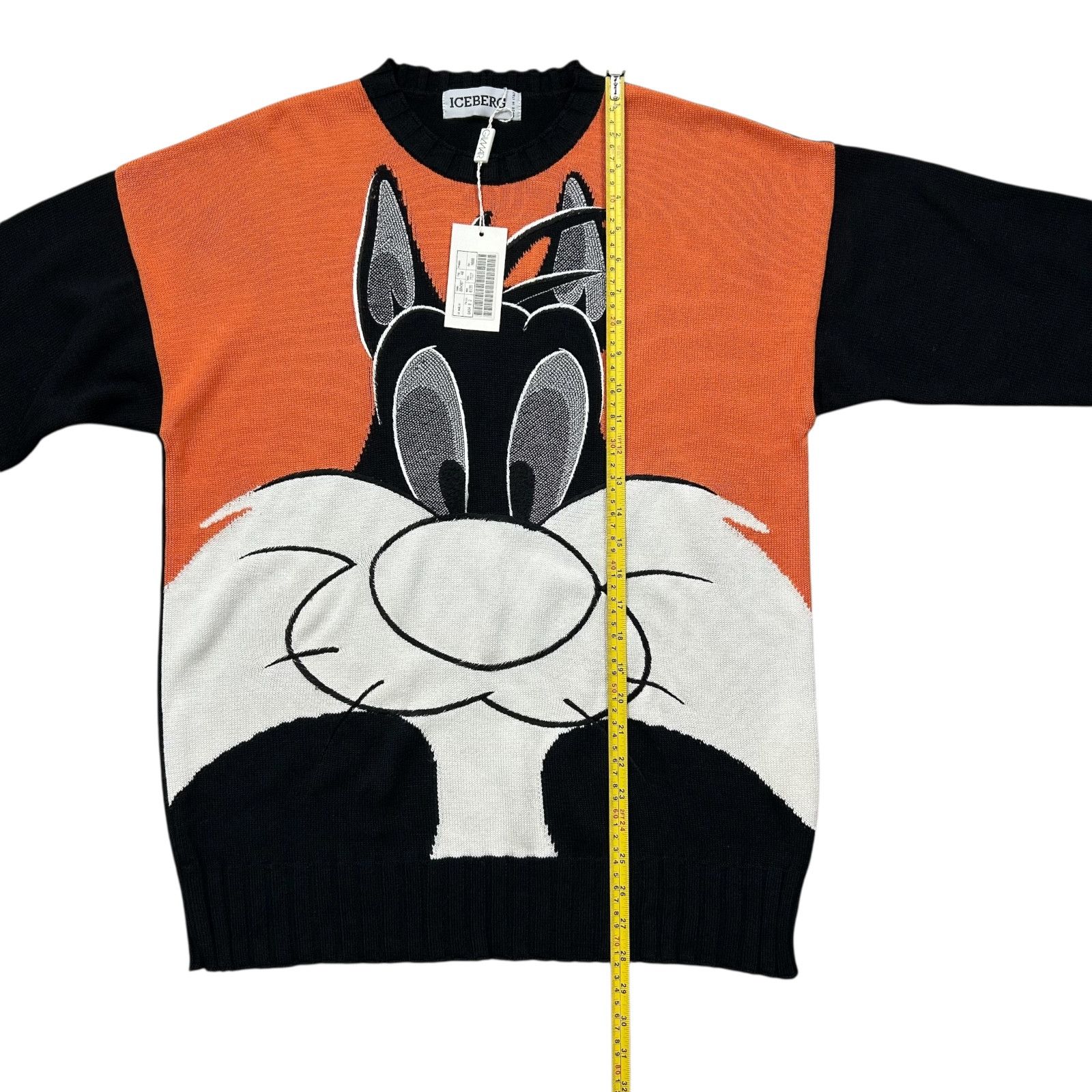 Iceberg VTG 90s SYLVESTER CAT LOONEY TUNES 1993 KNIT SWEATER Size US M / EU 48-50 / 2 - 10 Thumbnail