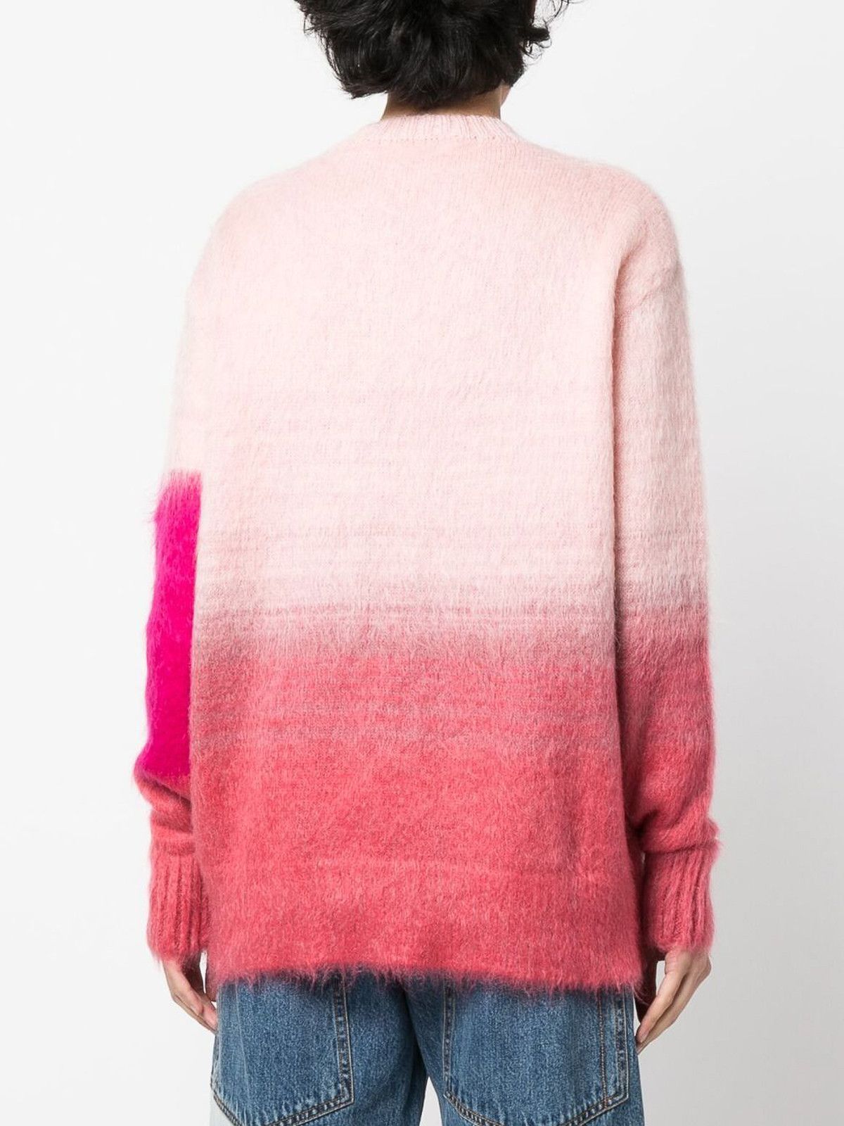 Off-White o1gr1nt0125 Mohair Helvetica Logo CrewnecK Sweater Size M / US 6-8 / IT 42-44 - 4 Thumbnail