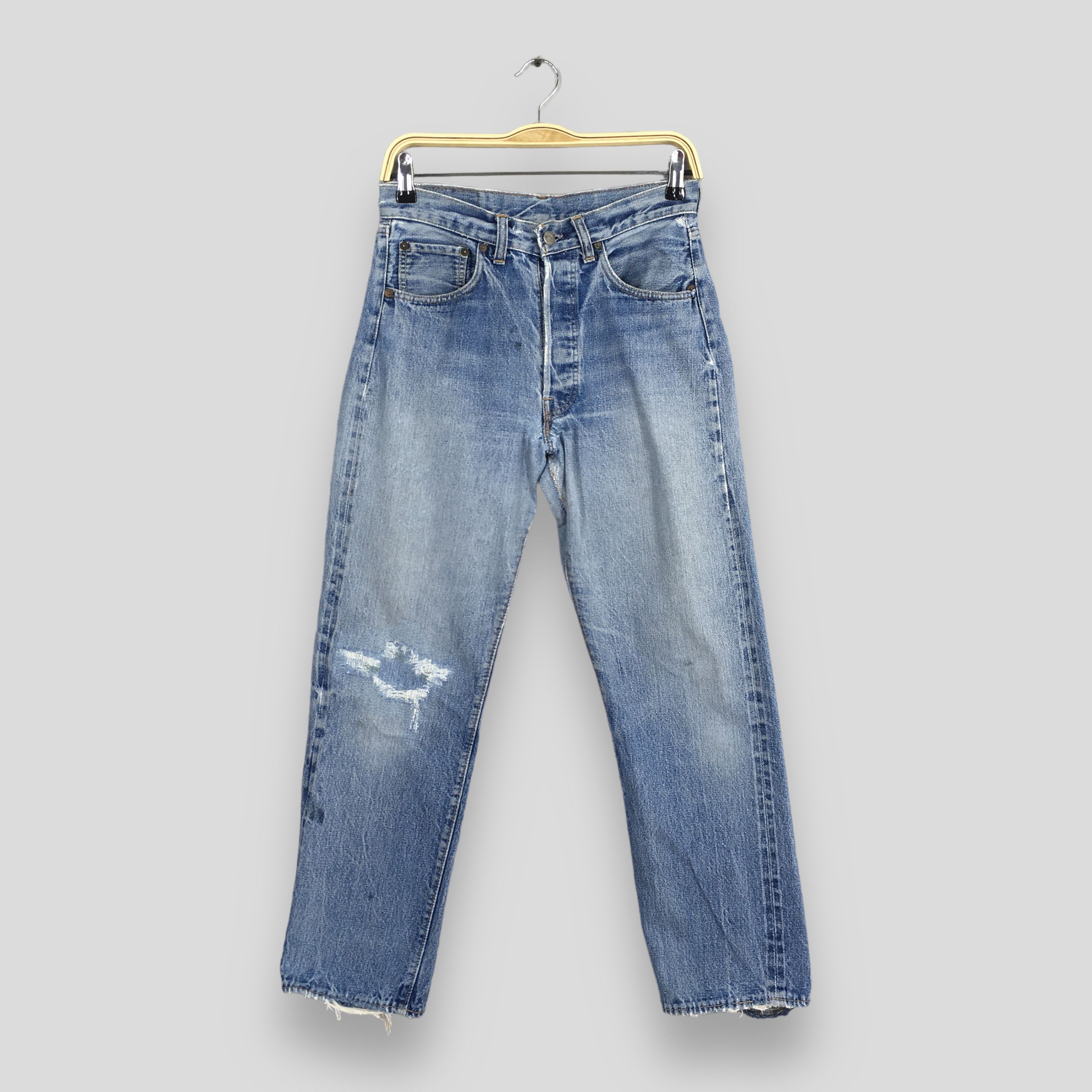 image of Size 28X27 Vintage 70's Levi's 501 Selvedge Stonewash Jeans in Blue, Men's