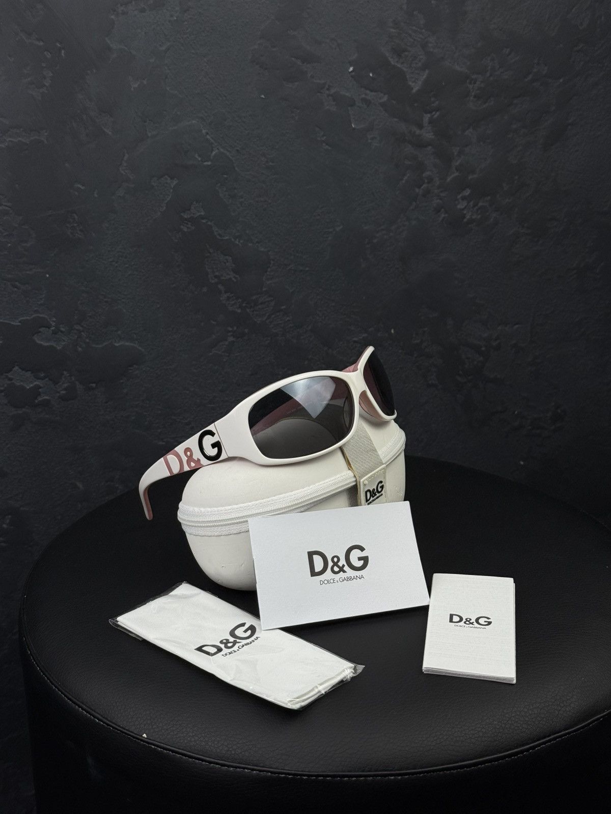 Dolce & Gabbana Vintage Dolce & Gabbana Pink & White Sunglasses Size ONE SIZE - 1 Thumbnail