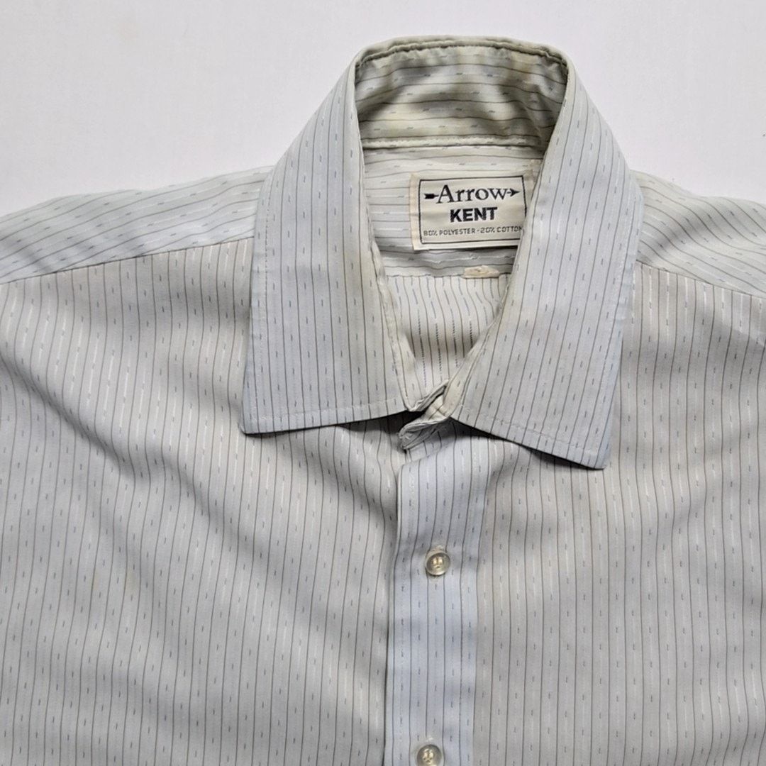 Arrow Vintage Arrow Kent Striped Button-Up Gray Blue L Shirt 90s Size US L / EU 52-54 / 3 - 5 Thumbnail