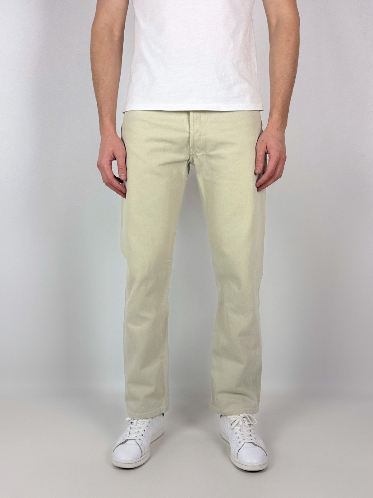 Levi's 1990’s Vintage Faded Levi’s 501 Light Beige Jeans Pants Size US 32 / EU 48 - 1 Thumbnail