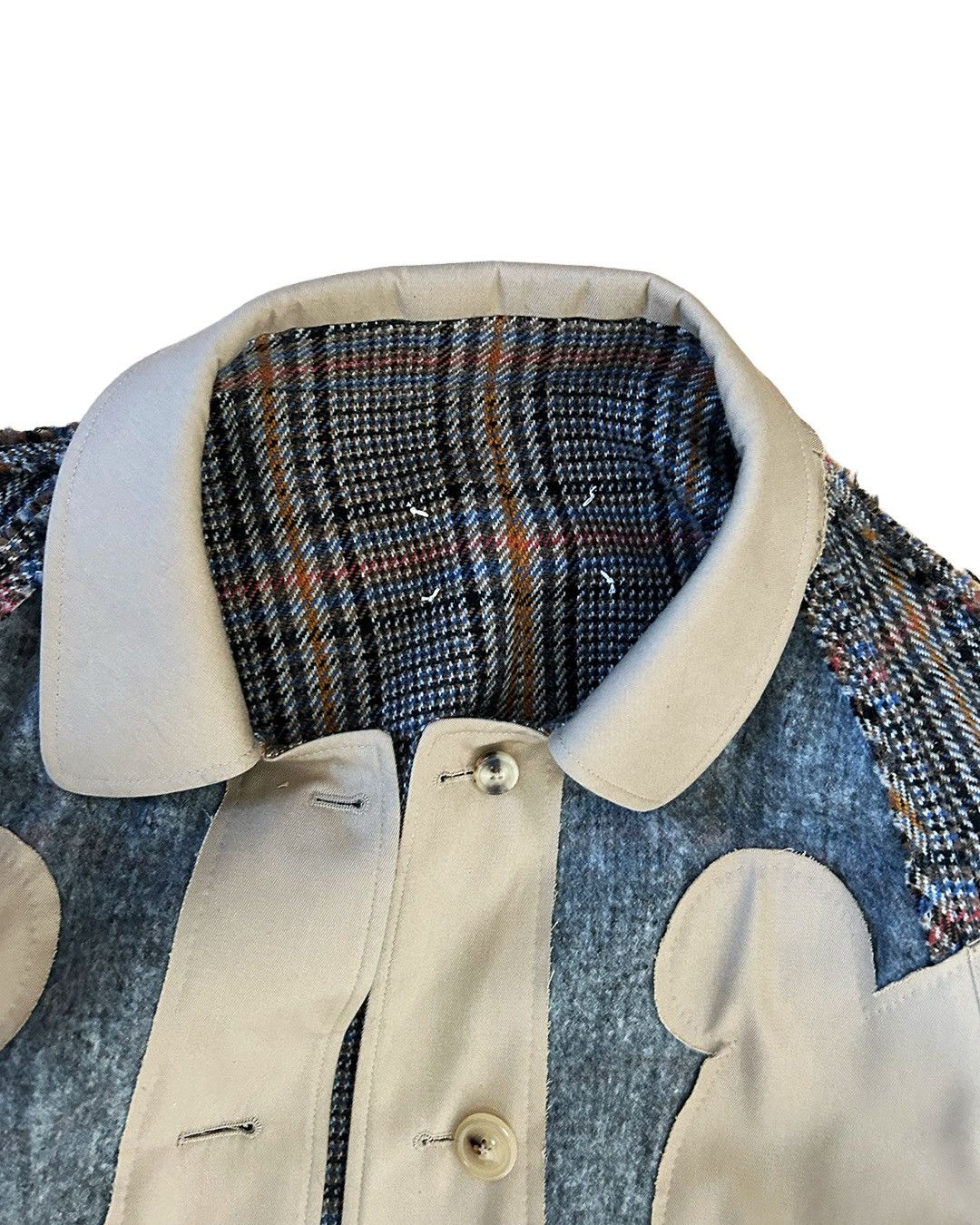 Maison Margiela Maison Margiela Pendleton reversible coat in beige Size US M / EU 48-50 / 2 - 2 Thumbnail
