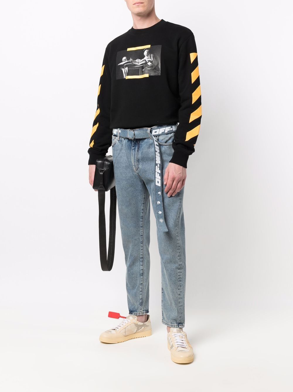 Off-White Black Caravaggio Diagonals Sweatshirt Size US S / EU 44-46 / 1 - 3 Thumbnail