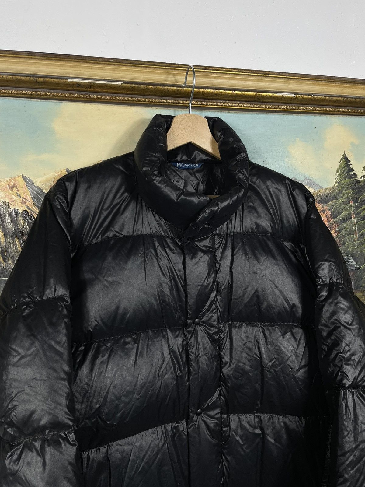 Designer × Moncler Moncler Grenoble Giubbotto Black Puffer Hoodie Shiny Drill Size US M / EU 48-50 / 2 - 4 Thumbnail